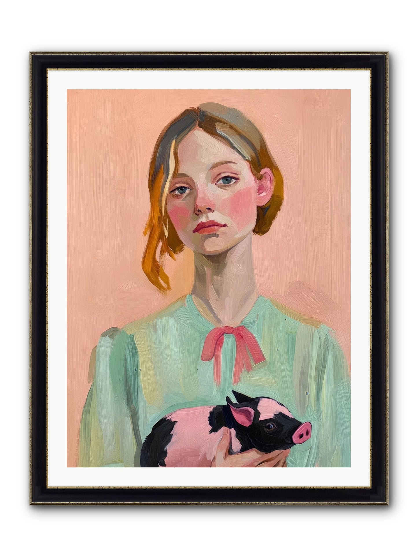 The Noble Barnyard Framed Print - Black & Gold 30x40