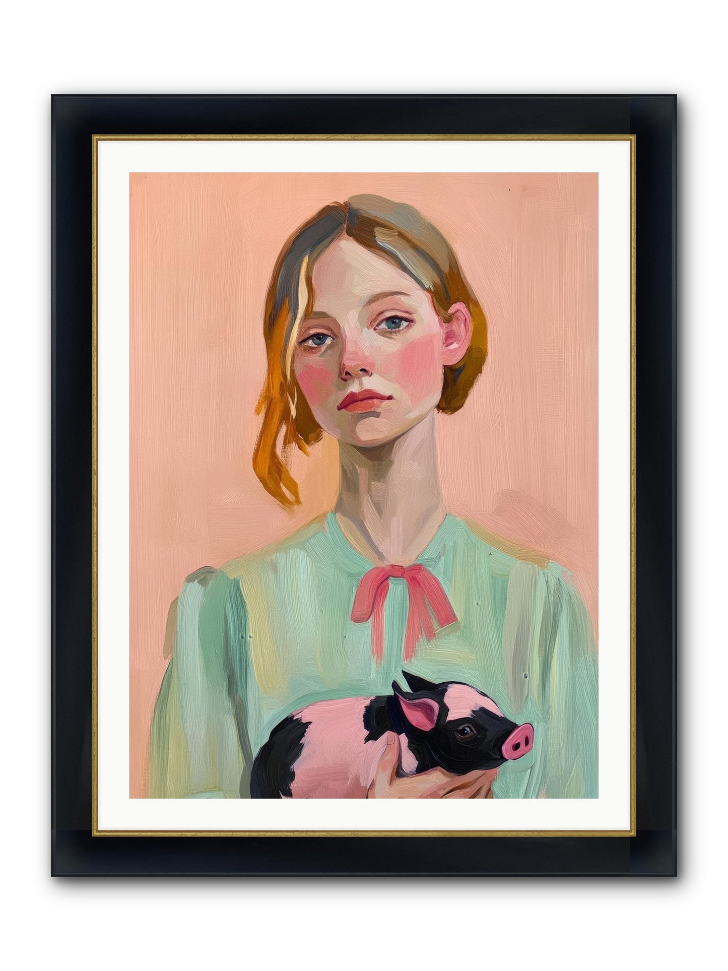 The Noble Barnyard Framed Print - Wide Black w/Gold 30x40