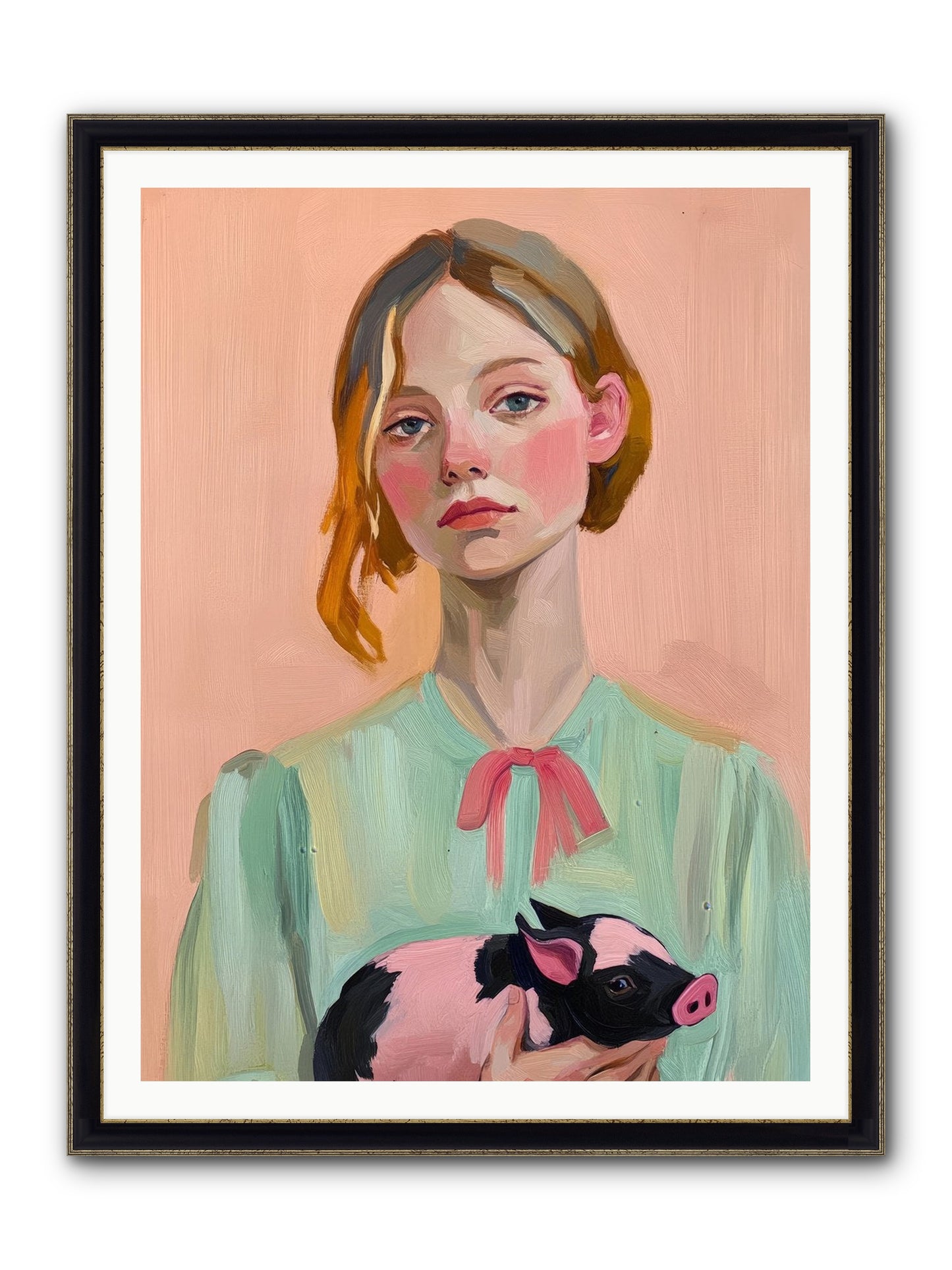 The Noble Barnyard Framed Print - Black & Gold 36x48