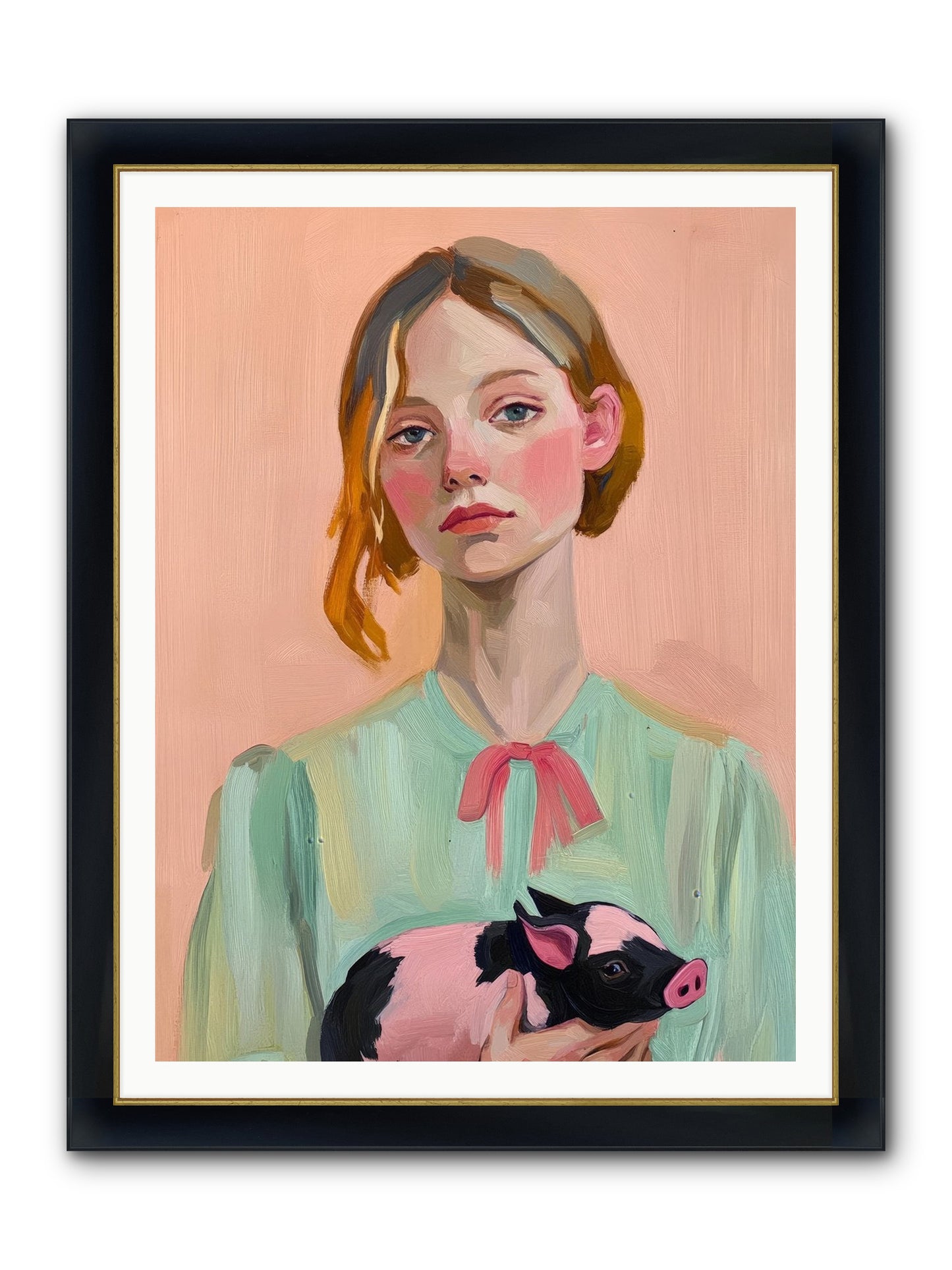 The Noble Barnyard Framed Print - Wide Black w/Gold 36x48