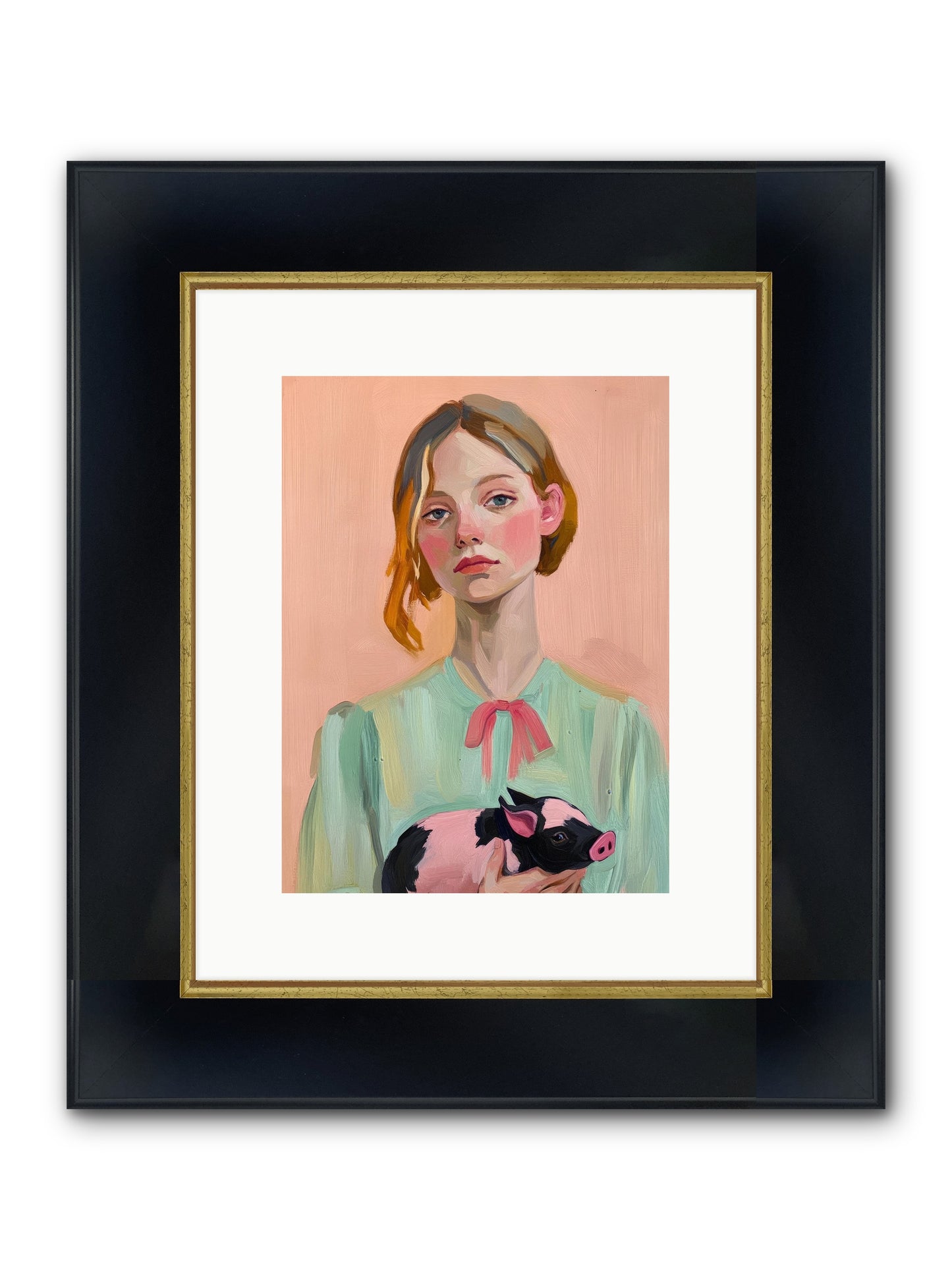 The Noble Barnyard Framed Print - Wide Black w/Gold 9x12