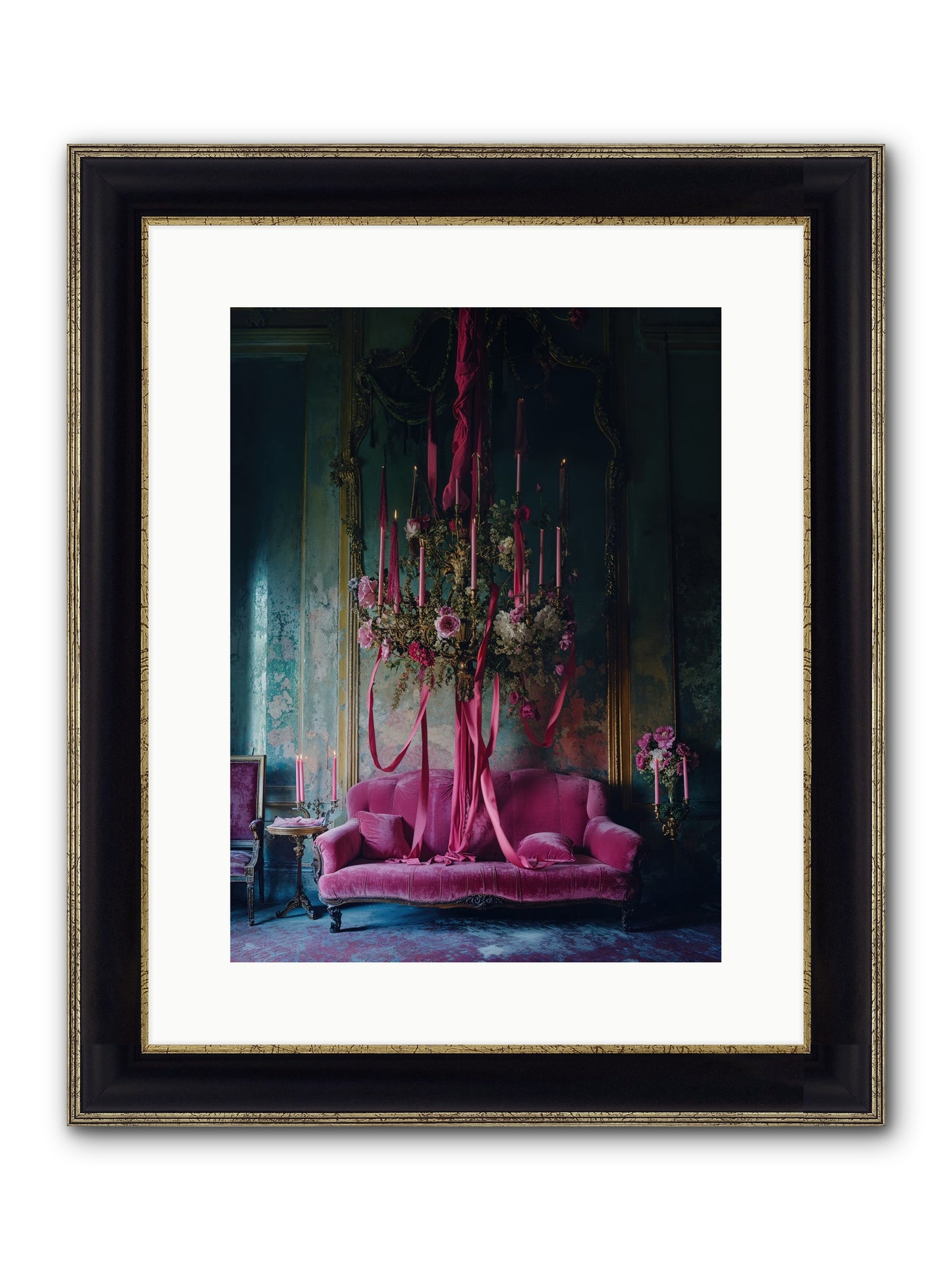 The Opera's Crown Framed Print - Black & Gold 12x16
