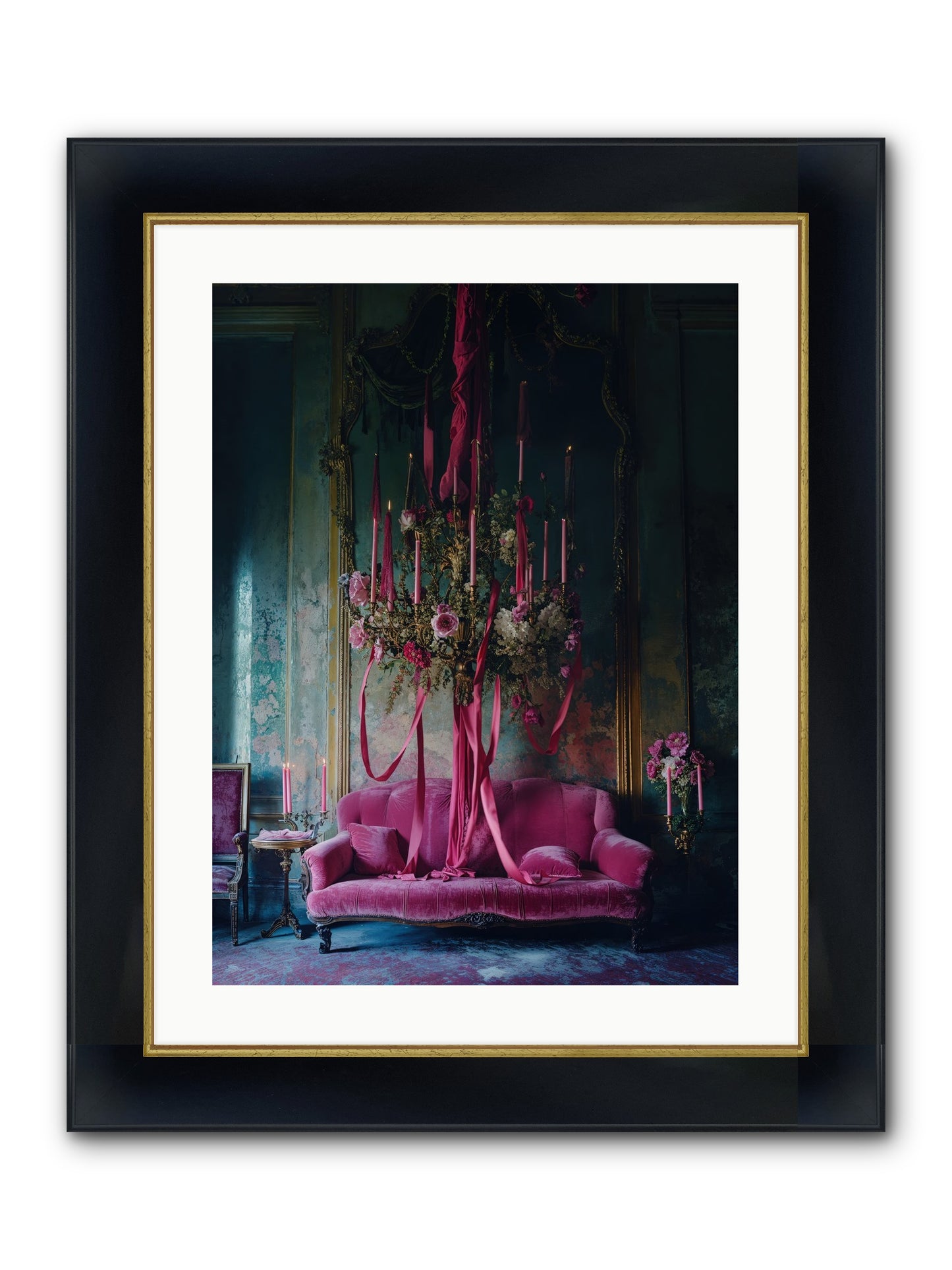 The Opera's Crown Framed Print - Wide Black w/Gold 18x24