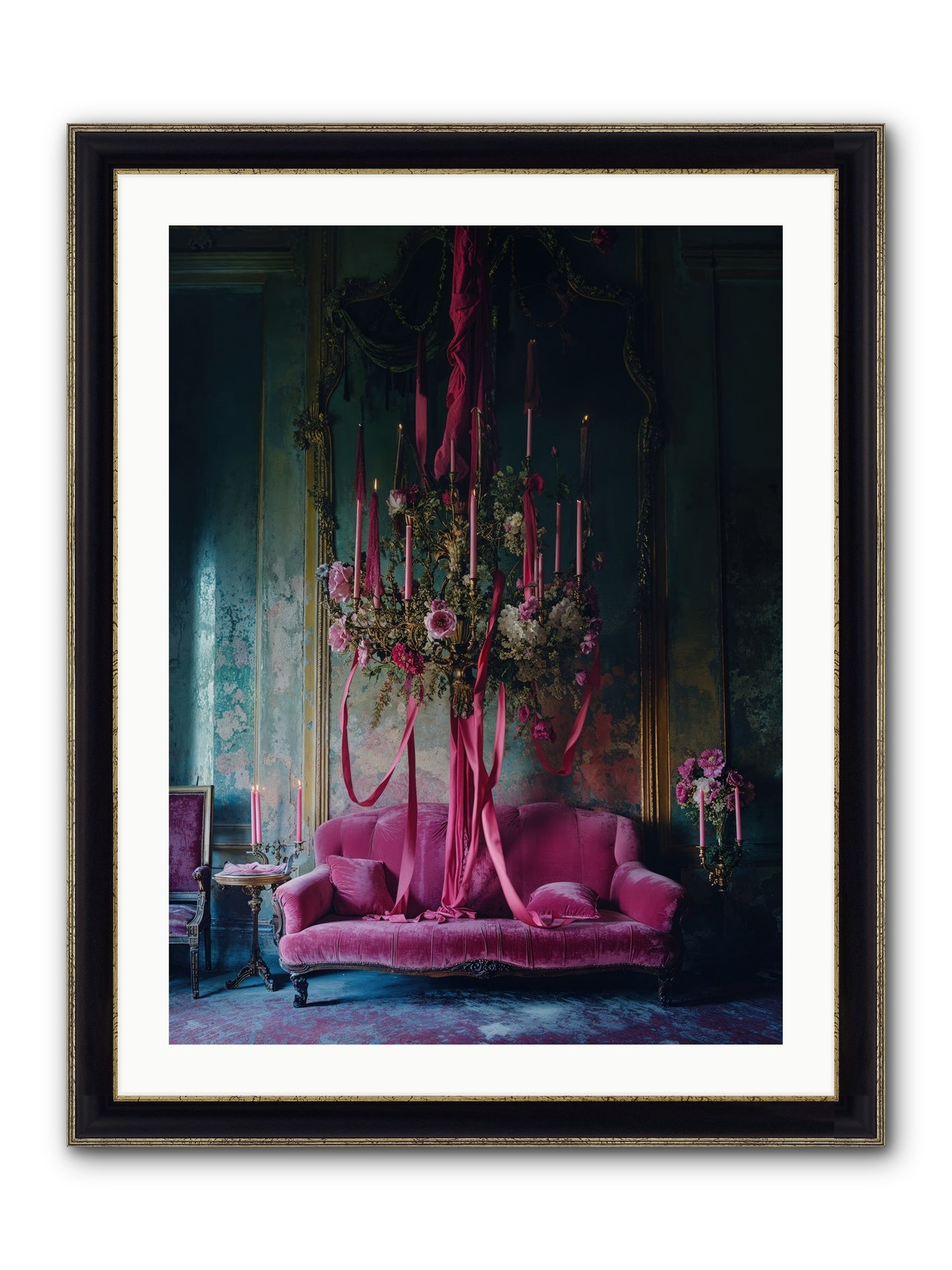 The Opera's Crown Framed Print - Black & Gold 24x32