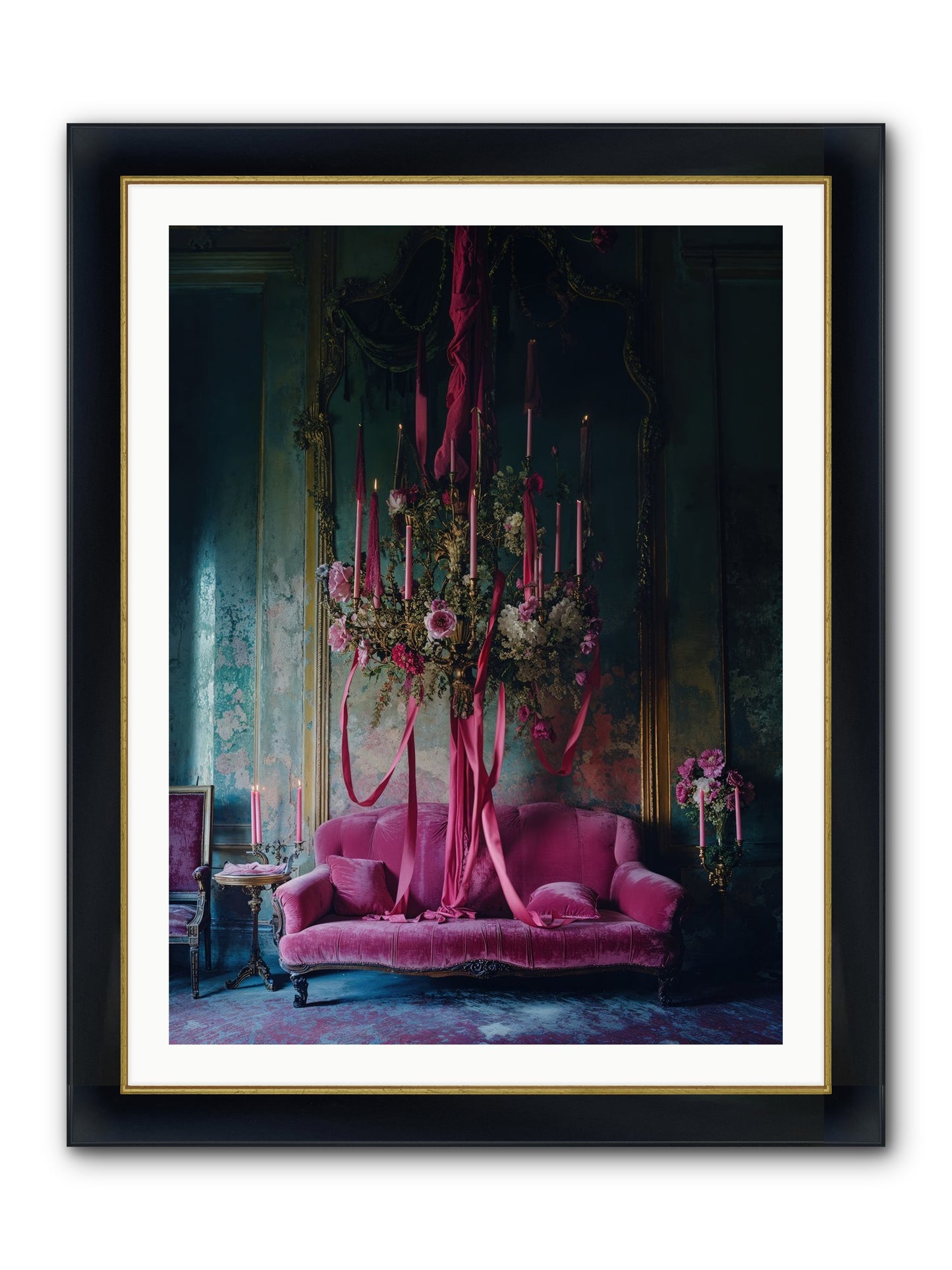 The Opera's Crown Framed Print - Wide Black w/Gold 30x40