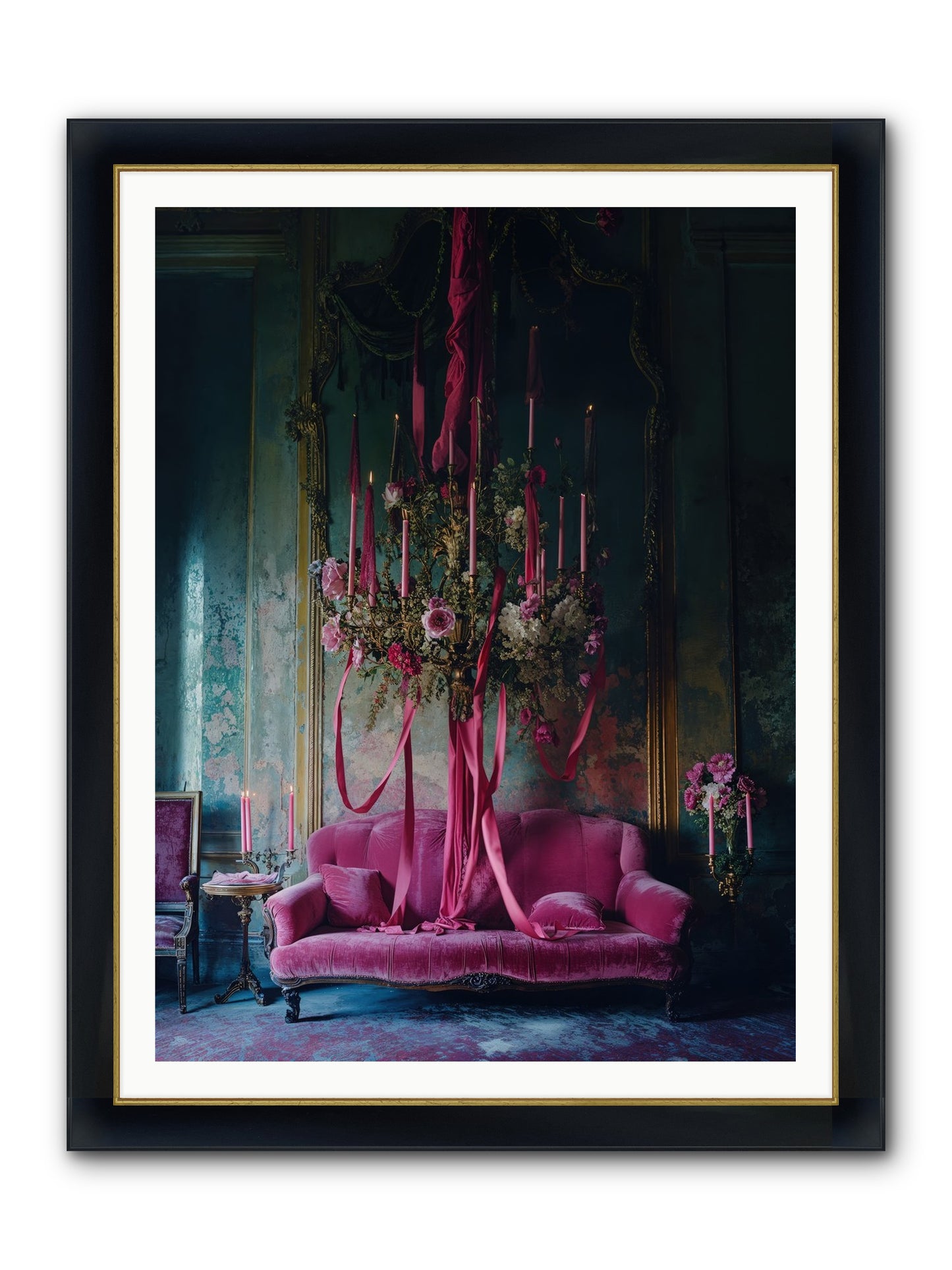 The Opera's Crown Framed Print - Wide Black w/Gold 36x48