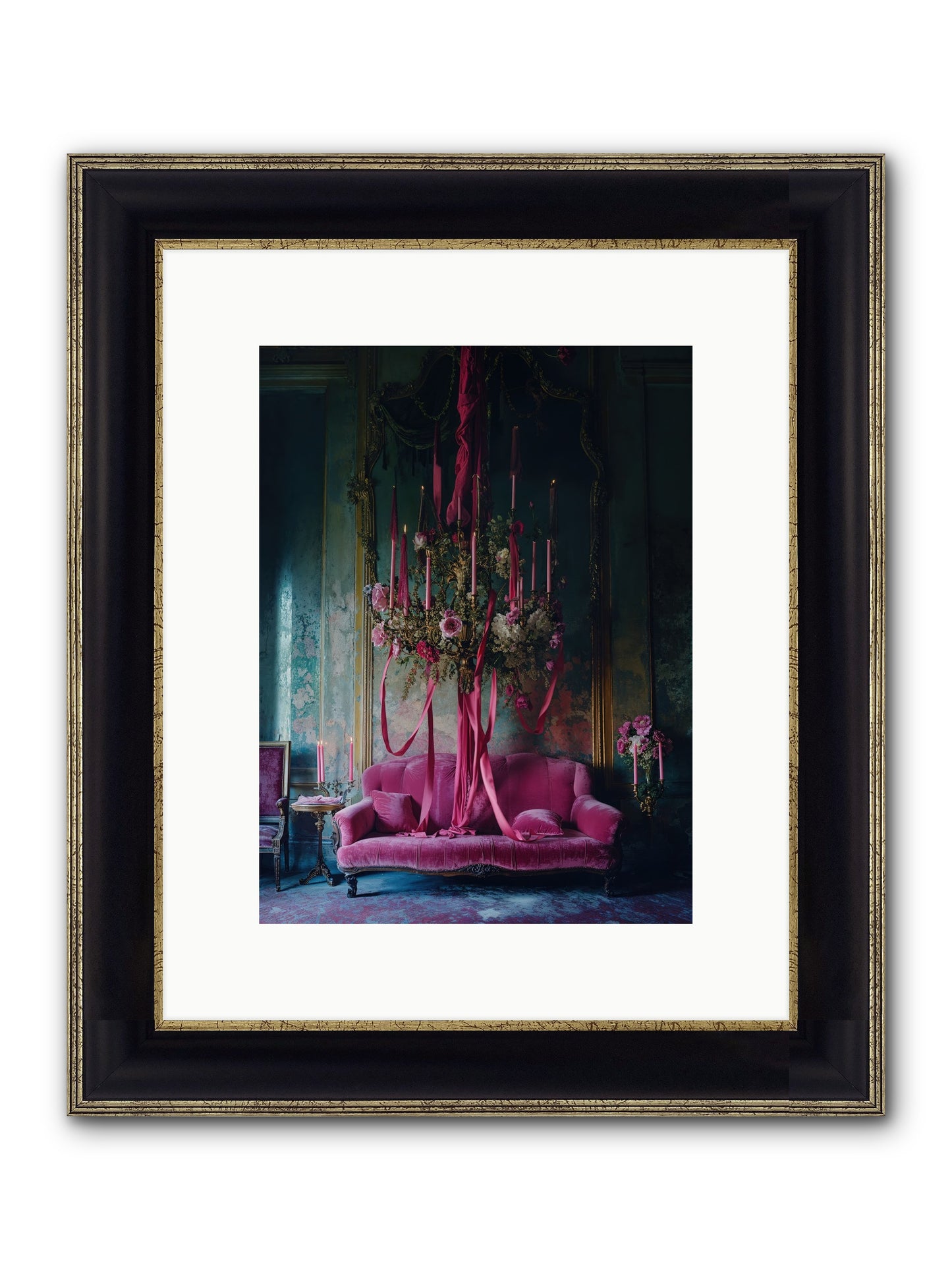 The Opera's Crown Framed Print - Black & Gold 9x12