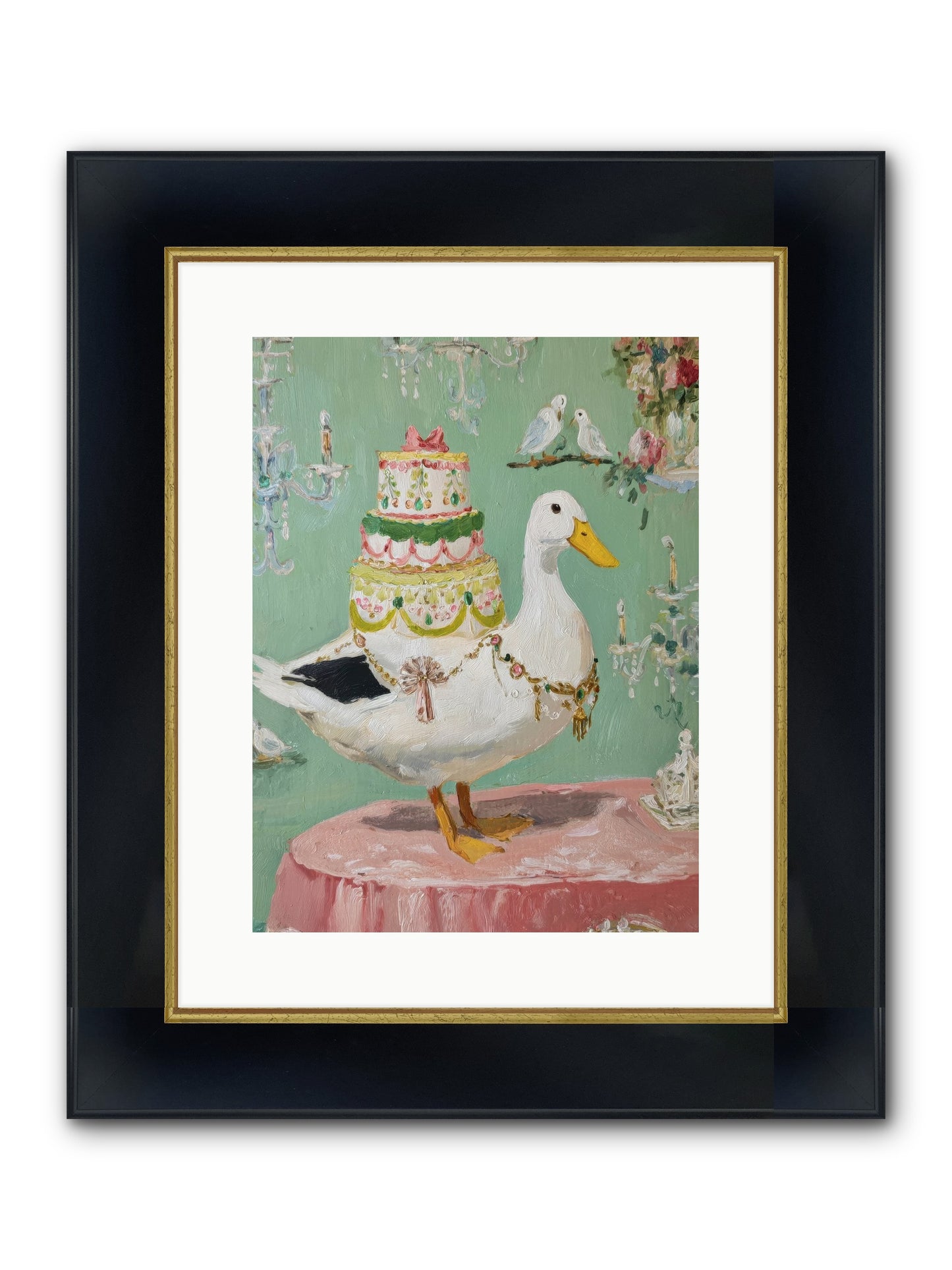 The Opulent Daydream Framed Print - Wide Black w/Gold 12x16
