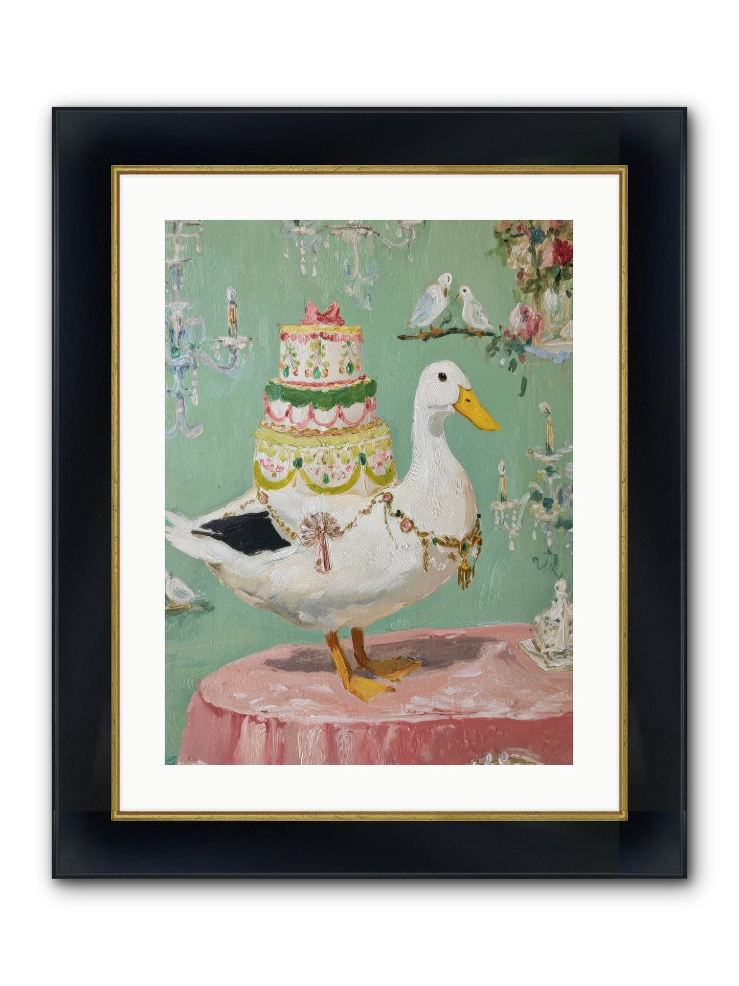The Opulent Daydream Framed Print - Wide Black w/Gold 18x24
