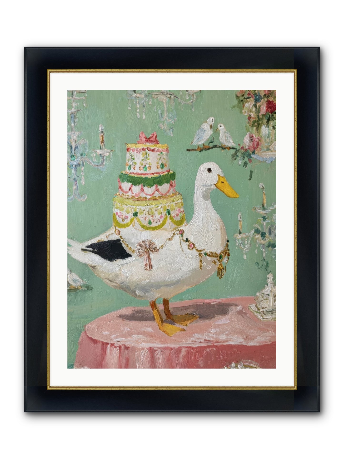 The Opulent Daydream Framed Print - Wide Black w/Gold 24x32