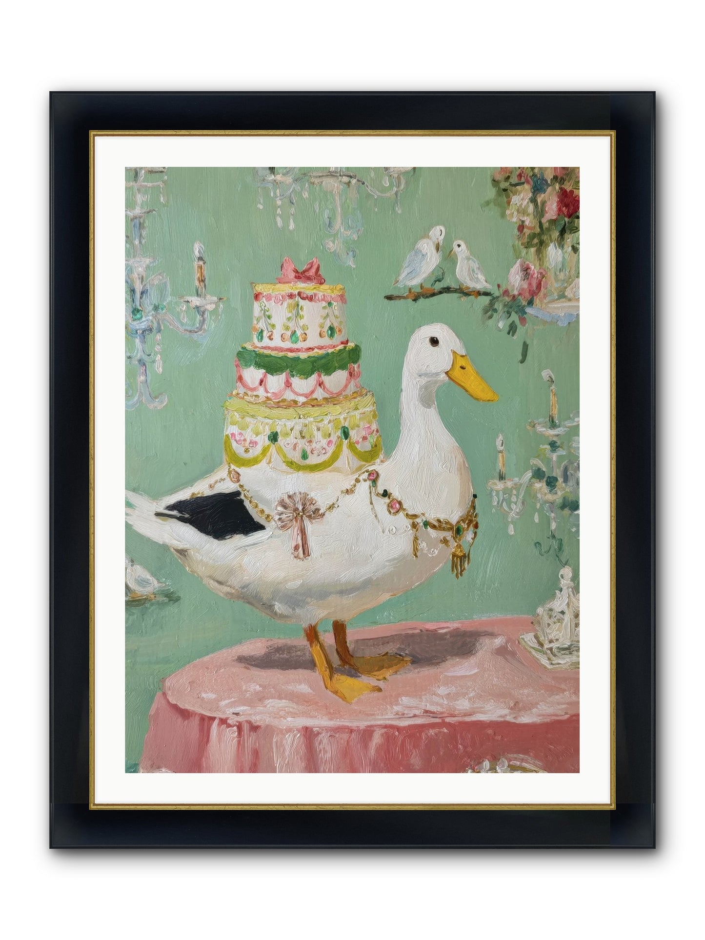 The Opulent Daydream Framed Print - Wide Black w/Gold 30x40