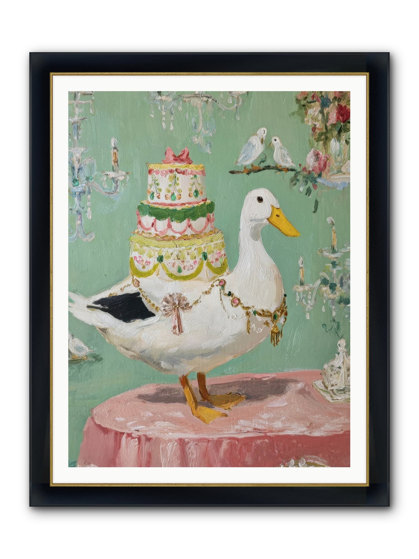 The Opulent Daydream Framed Print - Wide Black w/Gold 36x48