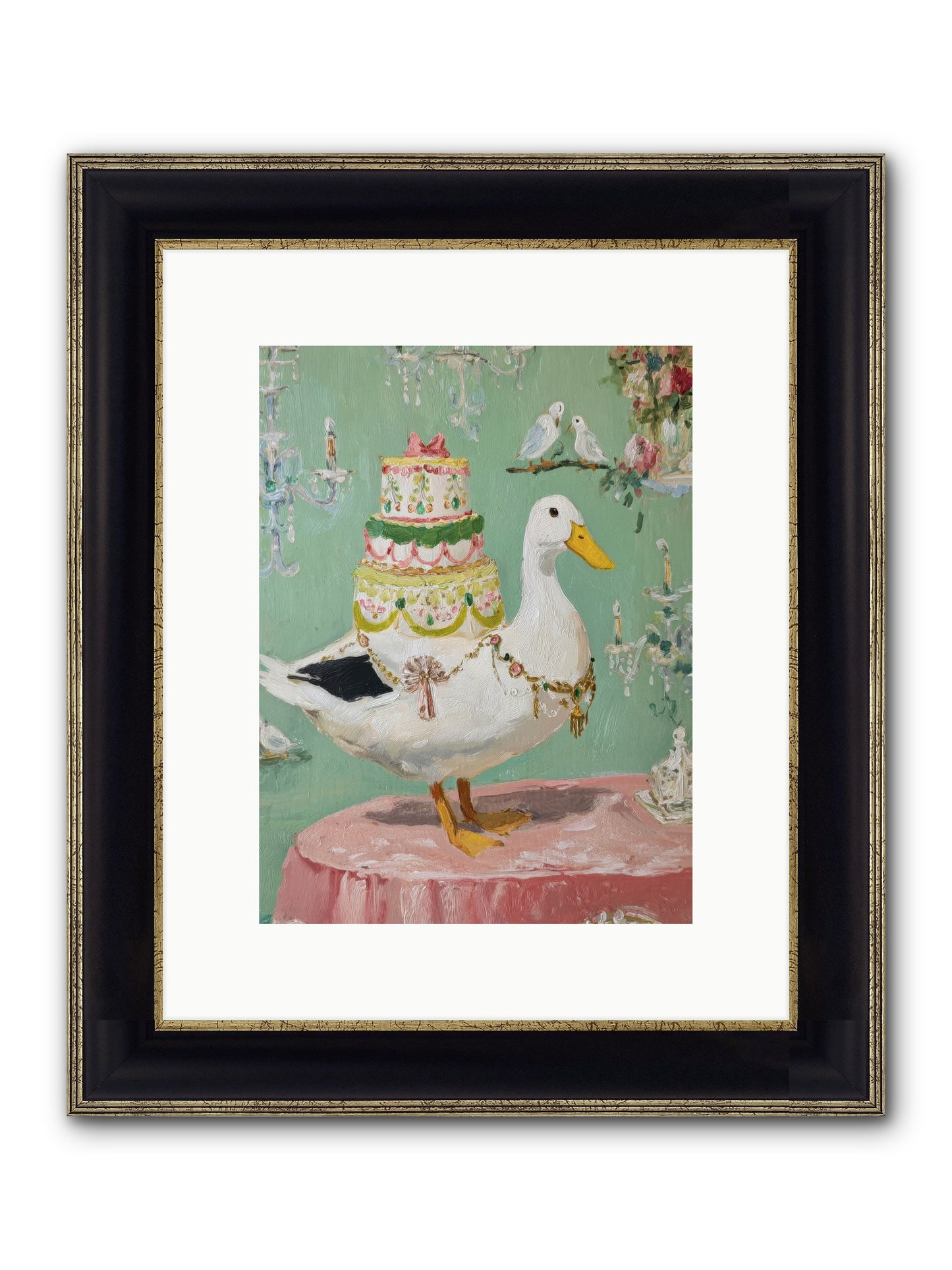 The Opulent Daydream Framed Print - Black & Gold 9x12