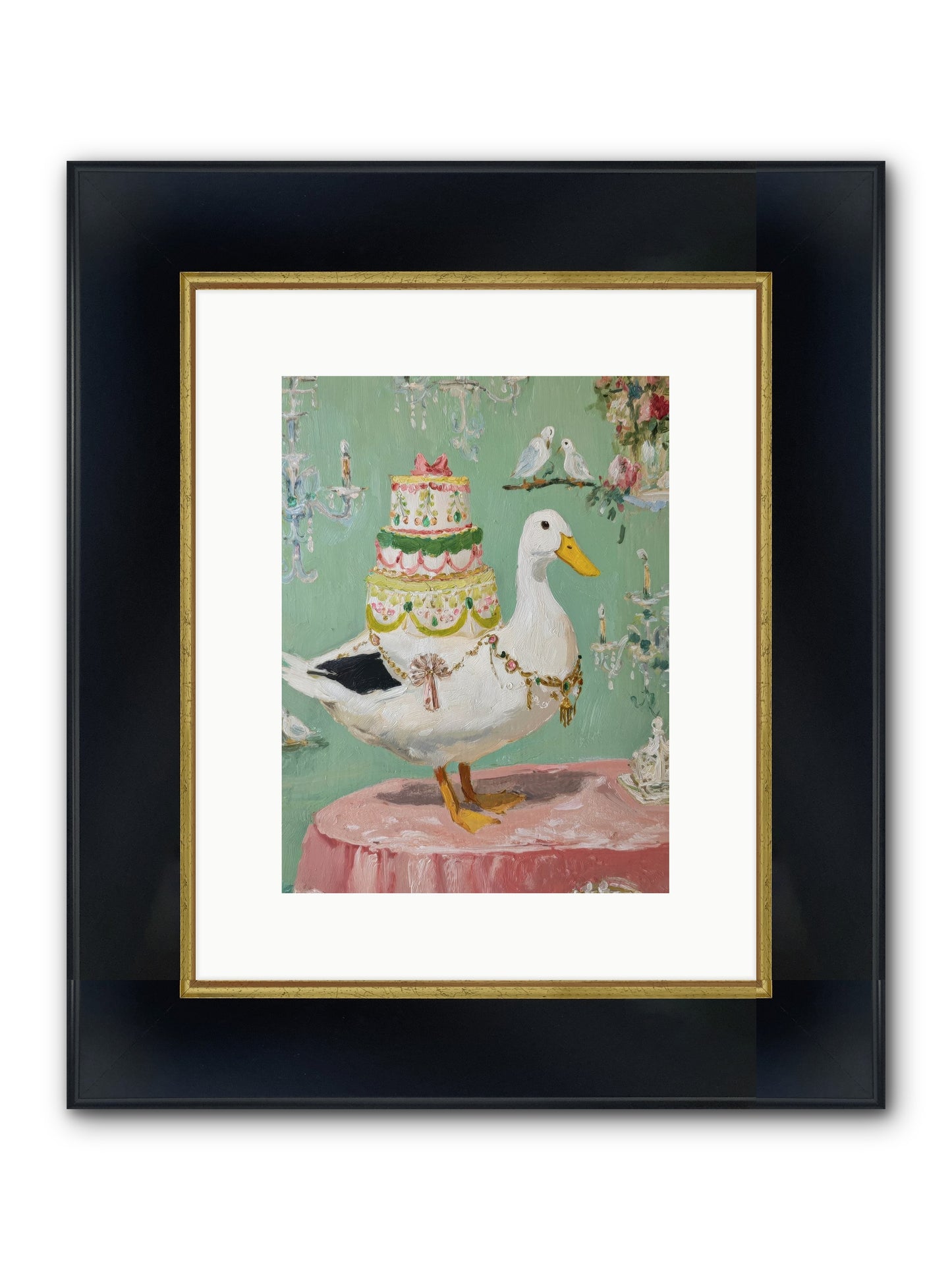 The Opulent Daydream Framed Print - Wide Black w/Gold 9x12