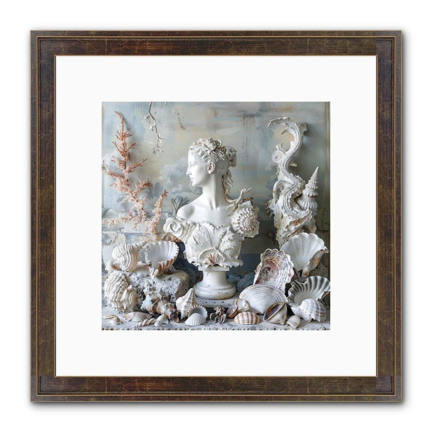 The Oyster's Opera Framed Print - Slimwoods Black/Gold 10x10
