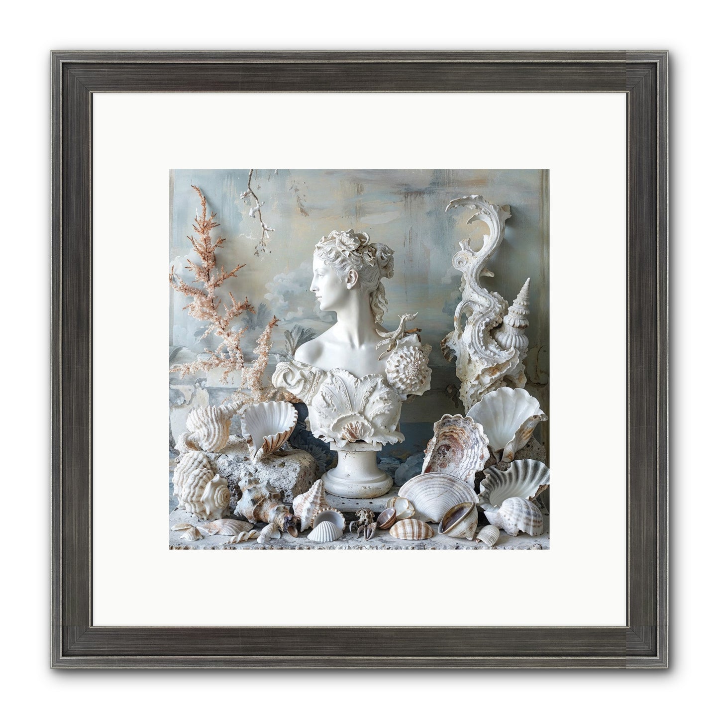 The Oyster's Opera Framed Print - Slimwoods Black/Silver 10x10