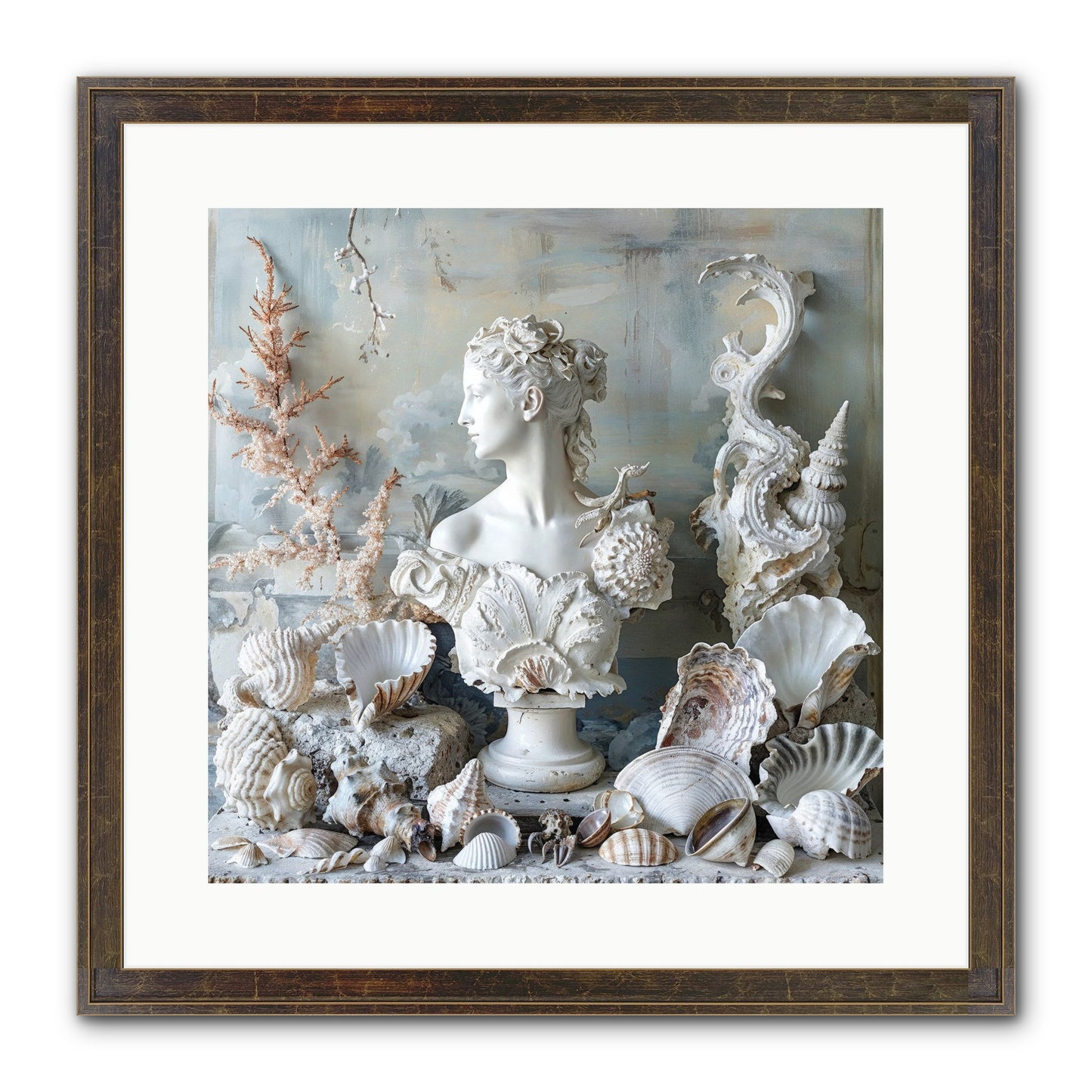 The Oyster's Opera Framed Print - Slimwoods Black/Gold 16x16