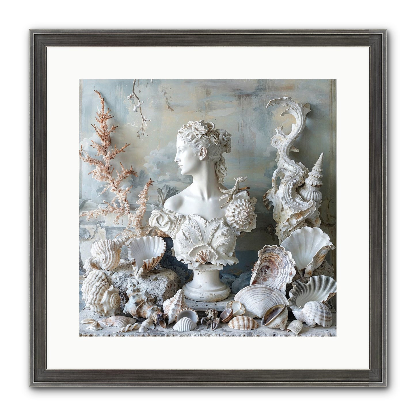 The Oyster's Opera Framed Print - Slimwoods Black/Silver 16x16