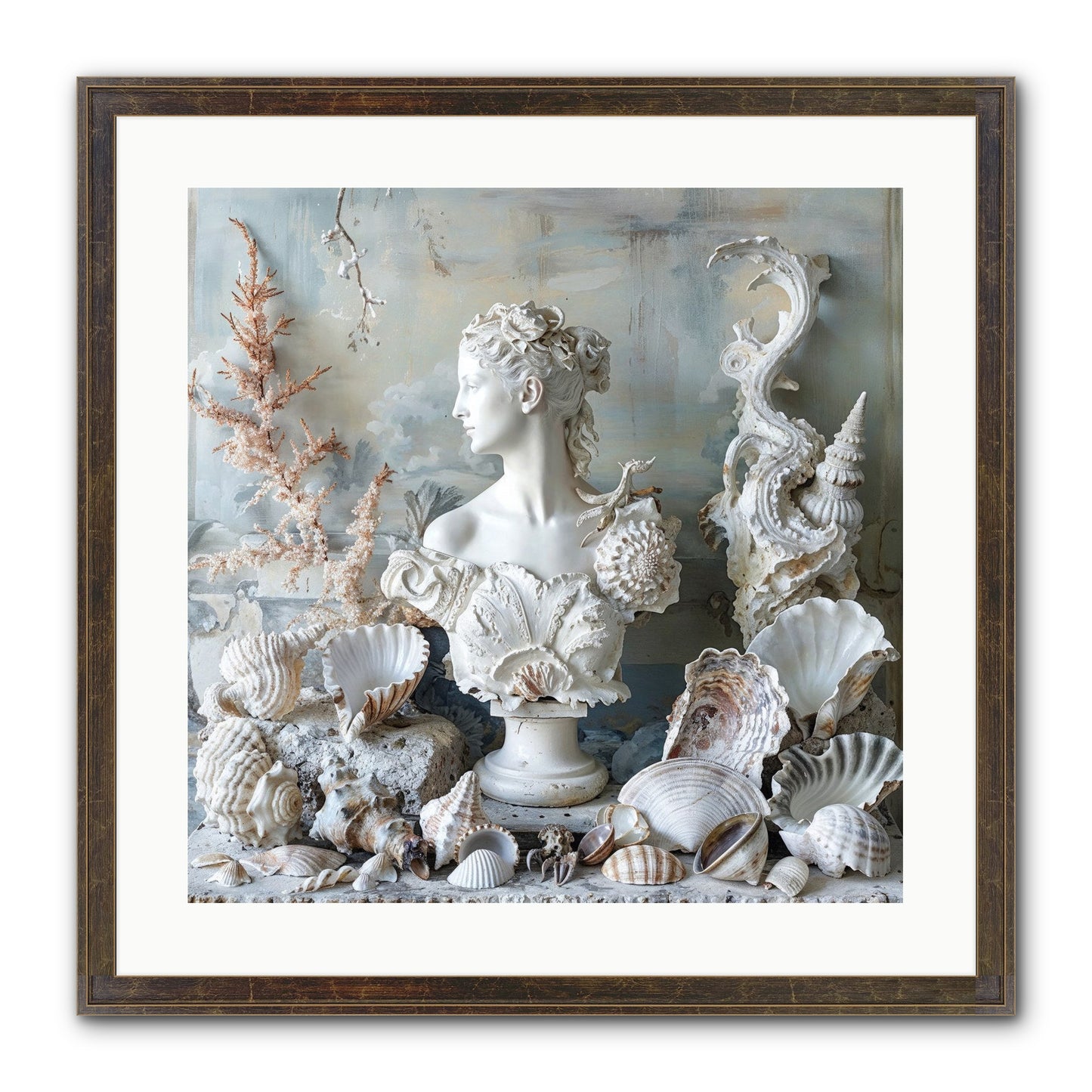 The Oyster's Opera Framed Print - Slimwoods Black/Gold 20x20