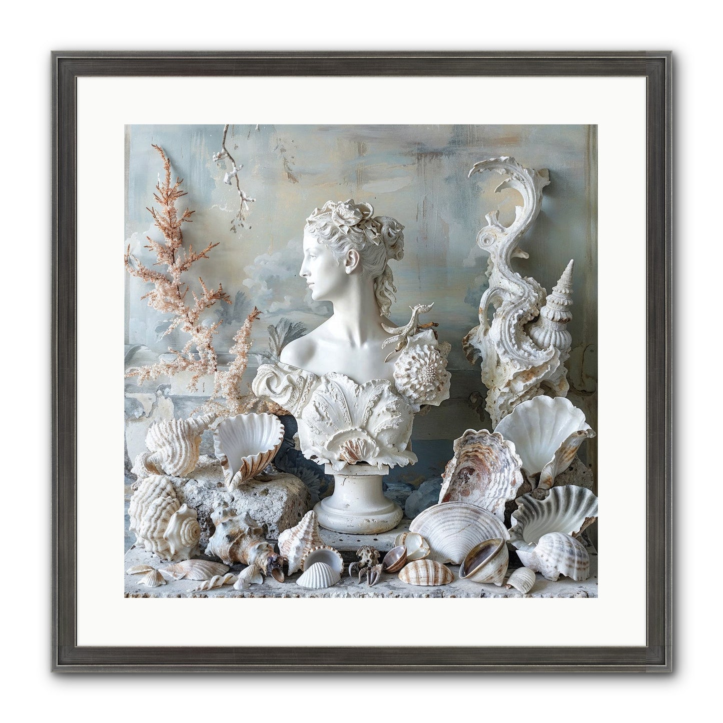 The Oyster's Opera Framed Print - Slimwoods Black/Silver 20x20