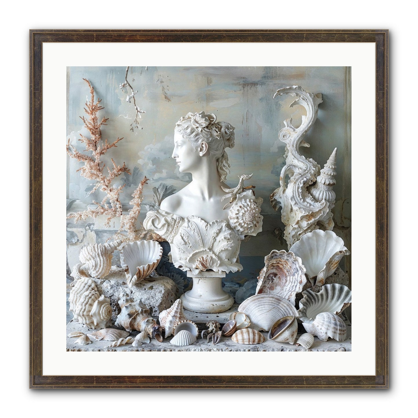 The Oyster's Opera Framed Print - Slimwoods Black/Gold 24x24
