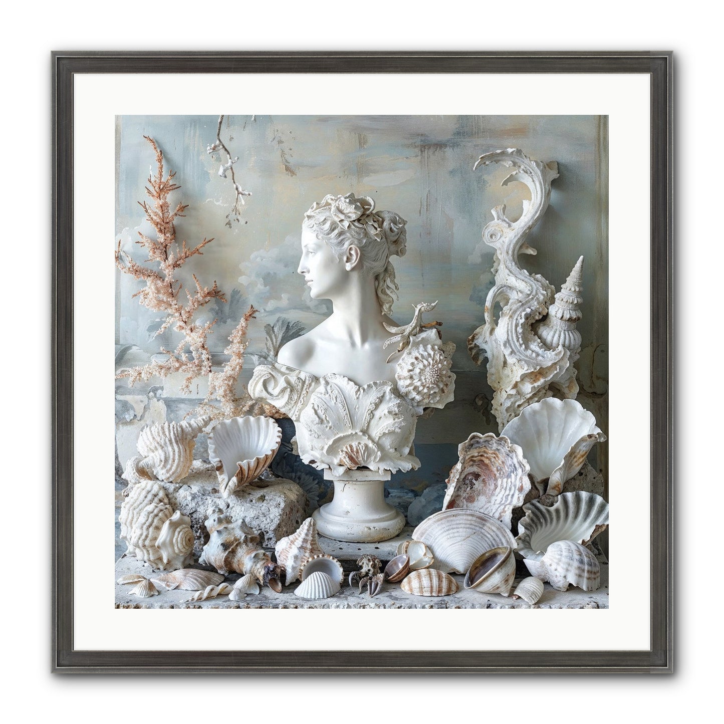 The Oyster's Opera Framed Print - Slimwoods Black/Silver 24x24