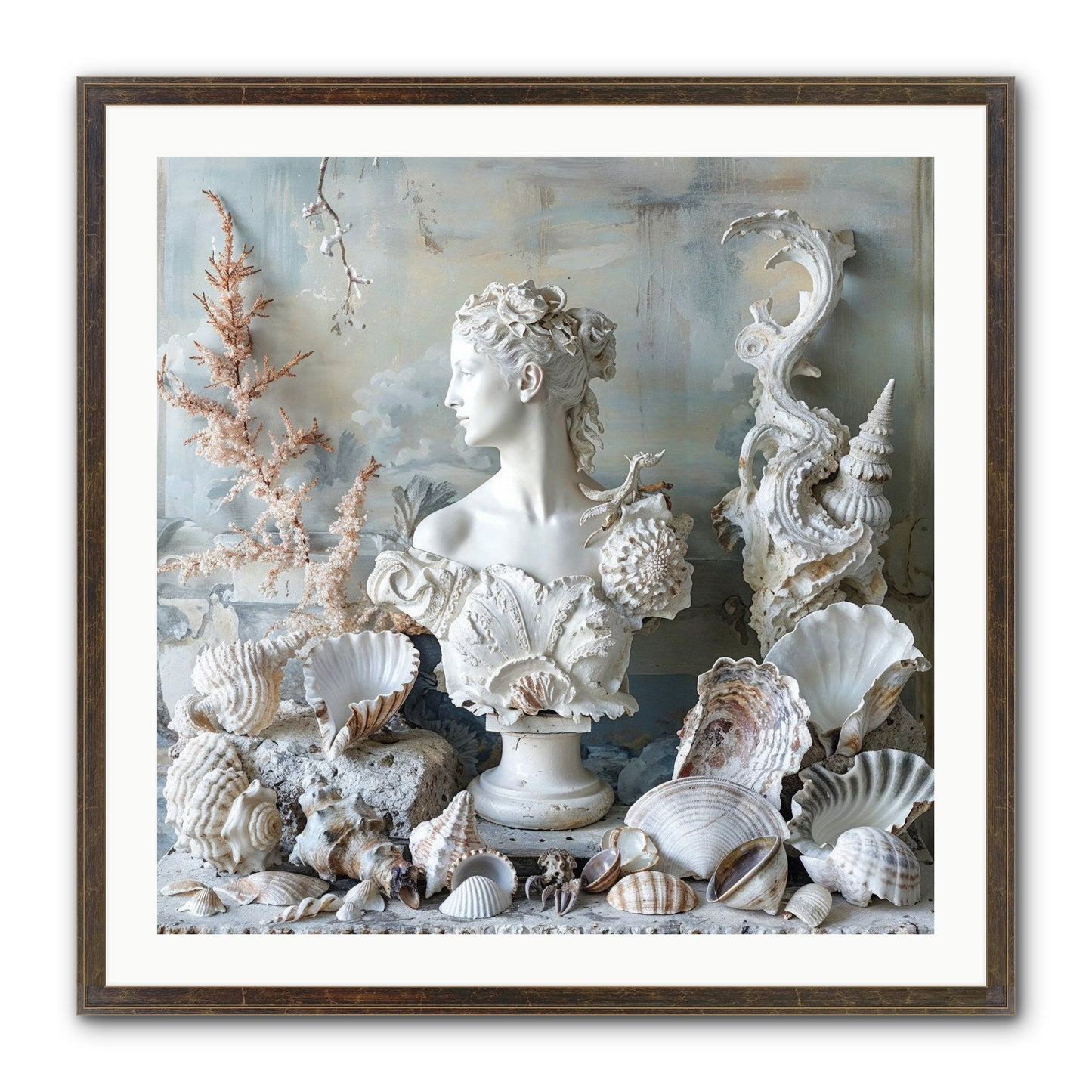 The Oyster's Opera Framed Print - Slimwoods Black/Gold 30x30