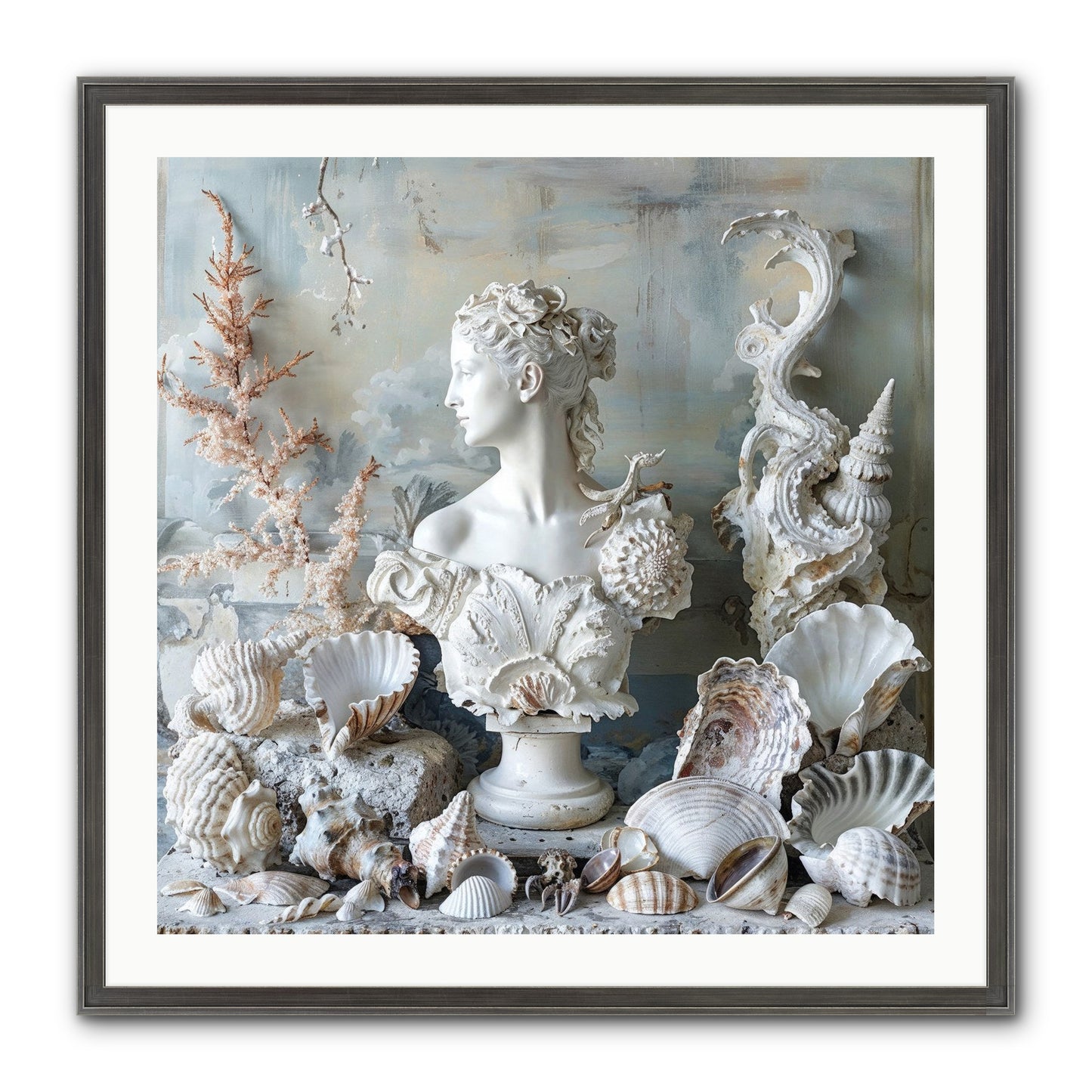 The Oyster's Opera Framed Print - Slimwoods Black/Silver 30x30