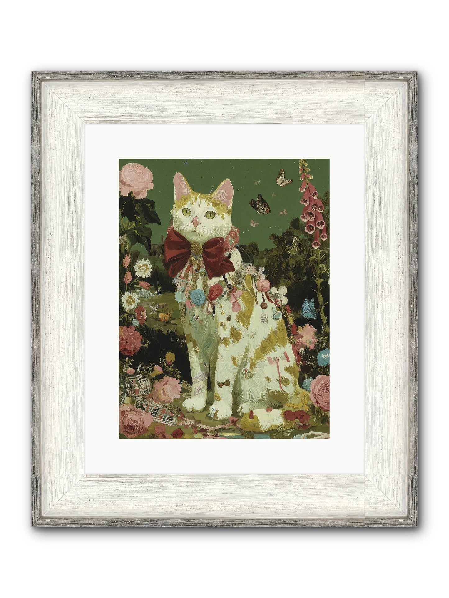 The Painted Path Framed Print - Driftwood White 12x16