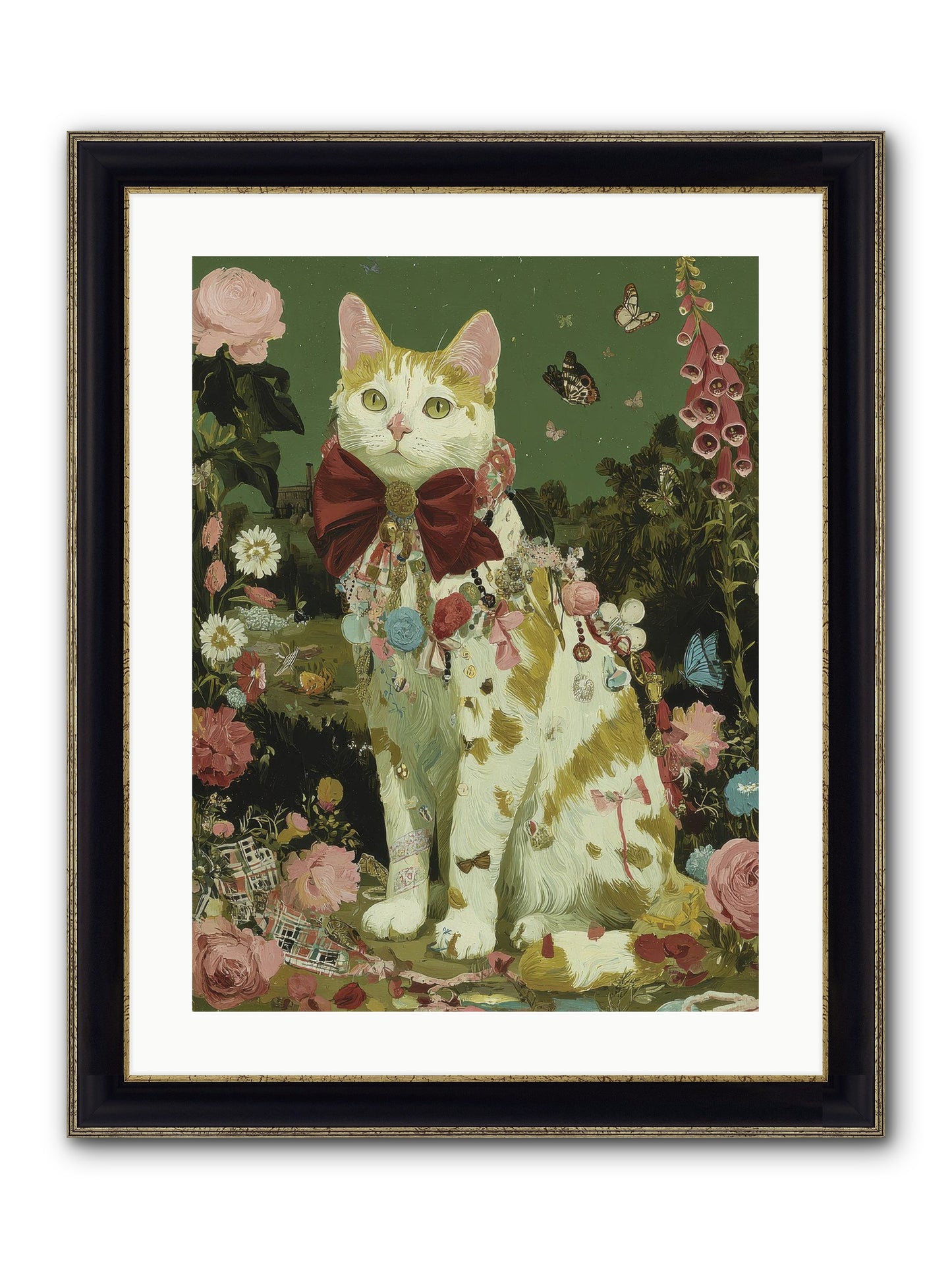 The Painted Path Framed Print - Black & Gold 18x24
