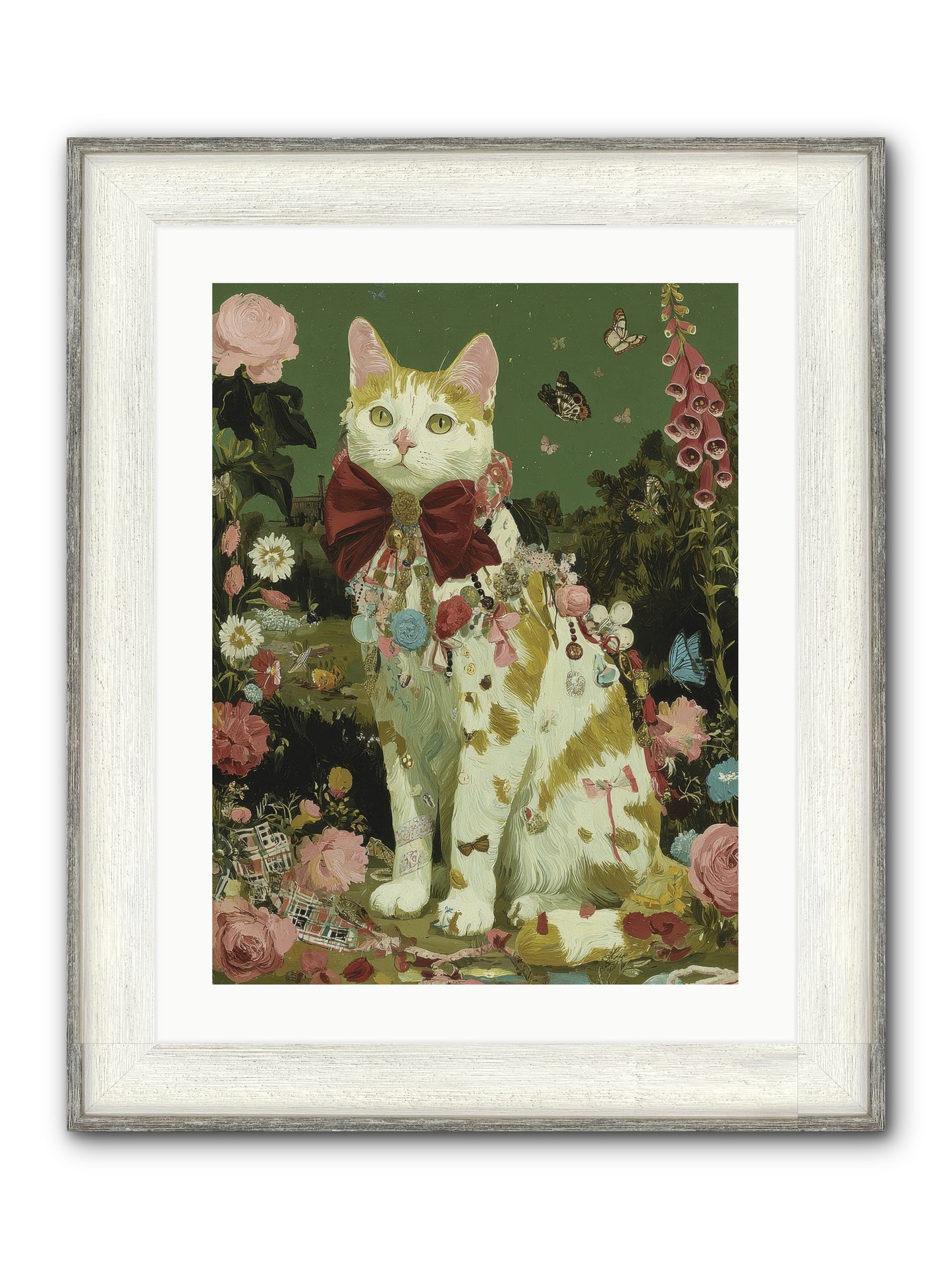 The Painted Path Framed Print - Driftwood White 18x24