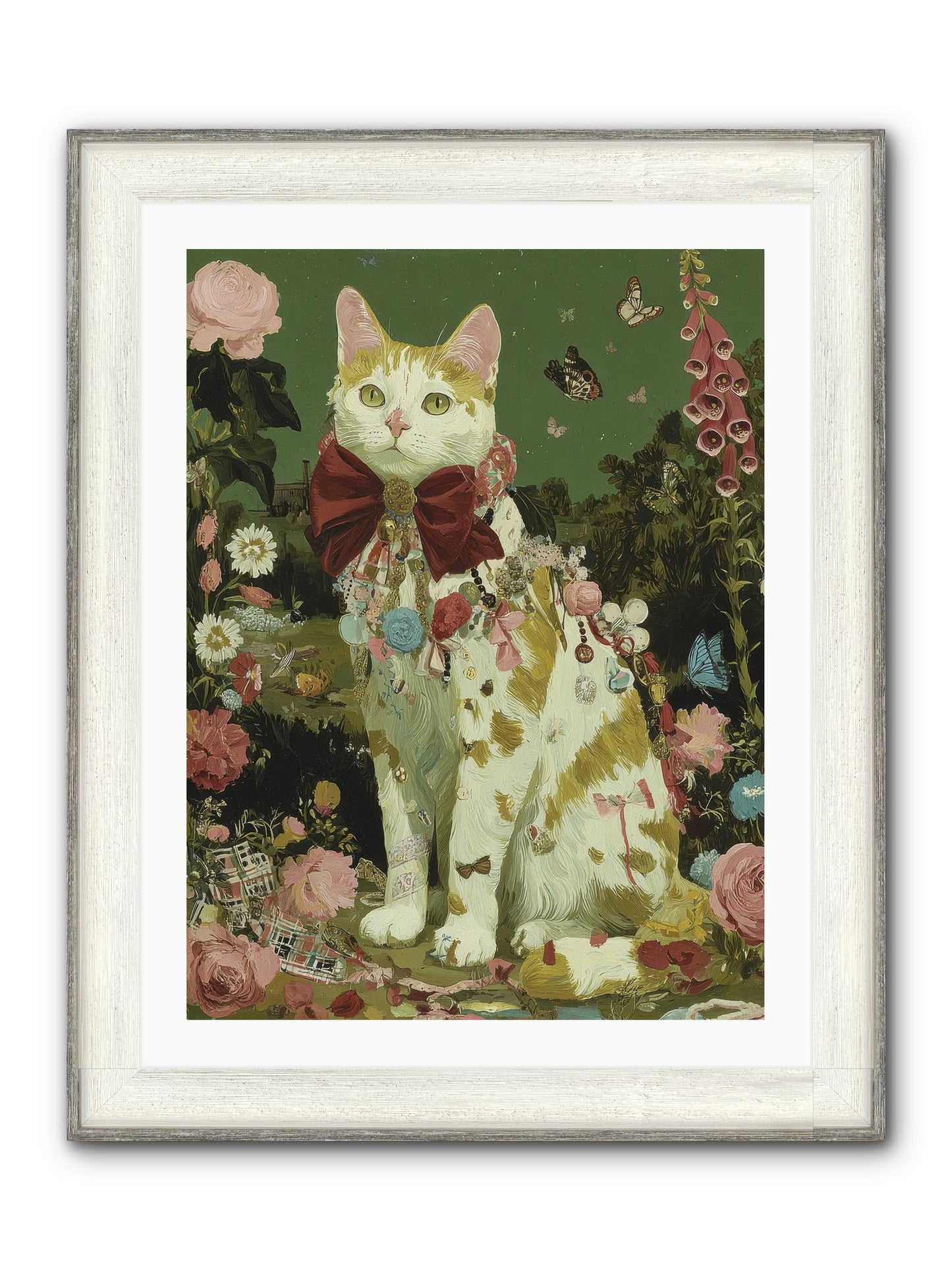 The Painted Path Framed Print - Driftwood White 24x32