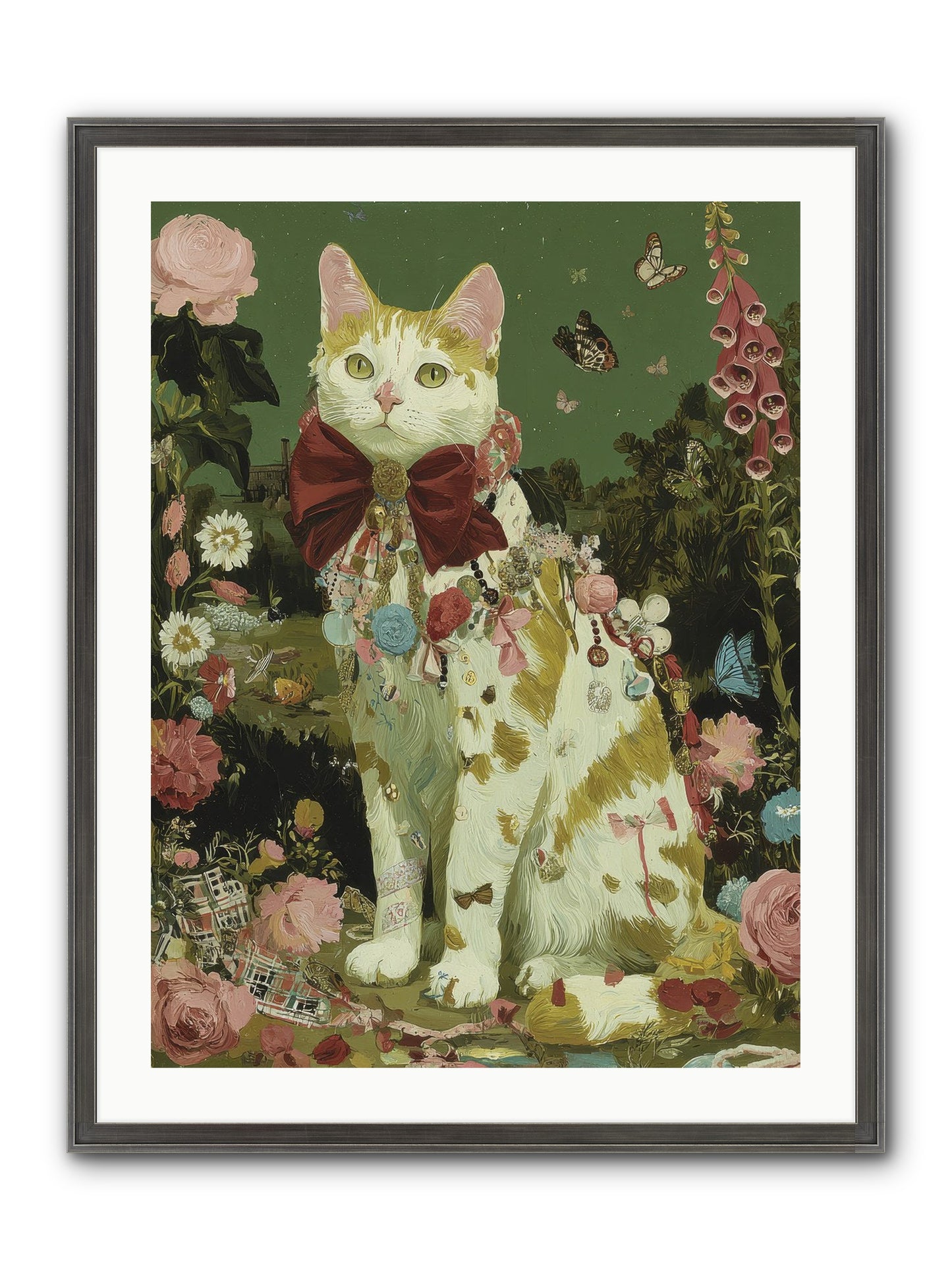 The Painted Path Framed Print - Slimwoods Black/Silver 24x32