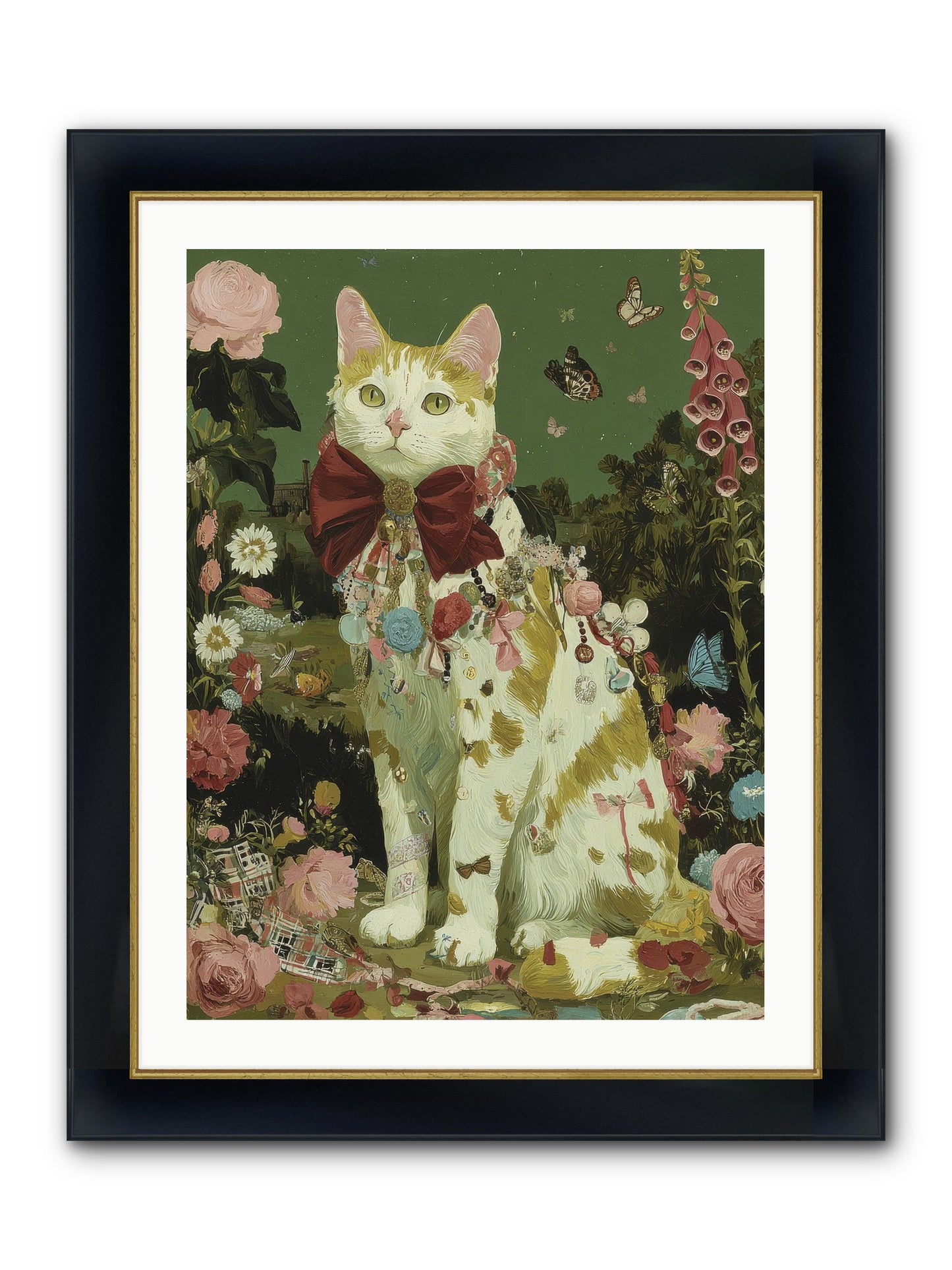 The Painted Path Framed Print - Wide Black w/Gold 24x32