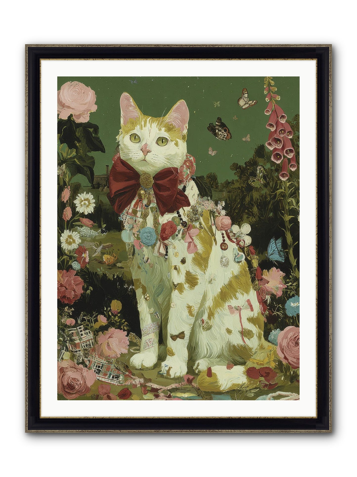 The Painted Path Framed Print - Black & Gold 30x40