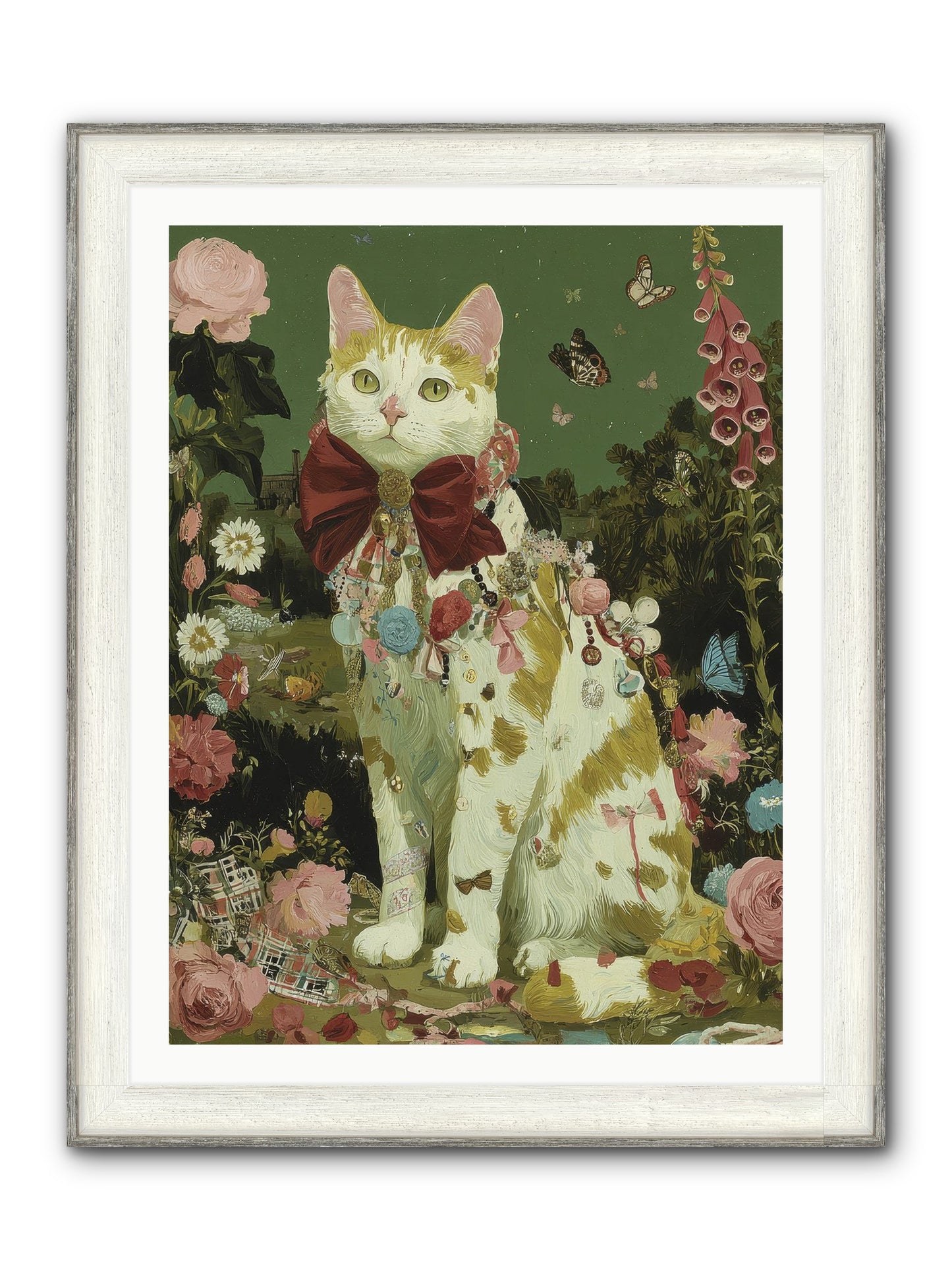 The Painted Path Framed Print - Driftwood White 30x40