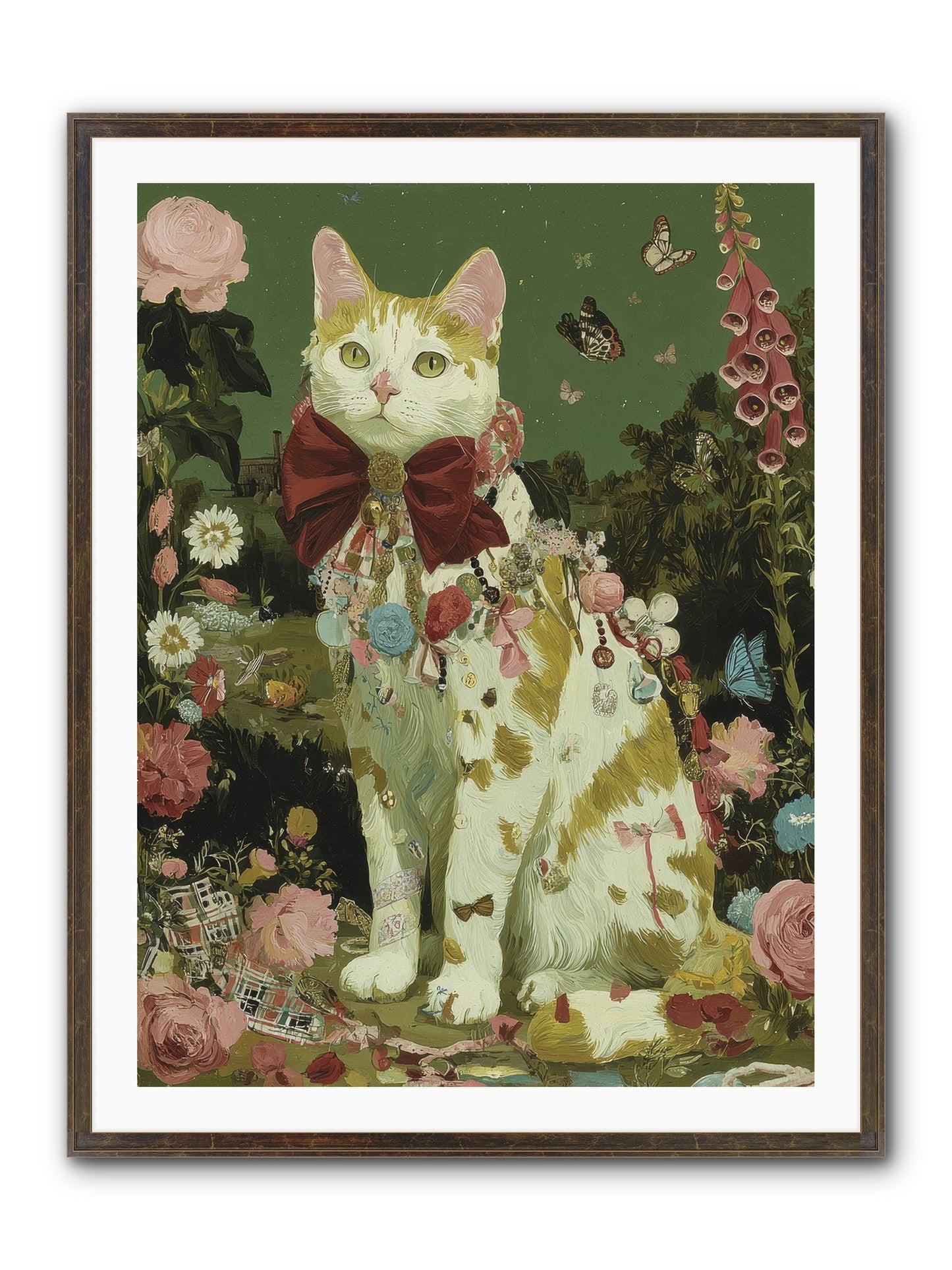 The Painted Path Framed Print - Slimwoods Black/Gold 30x40