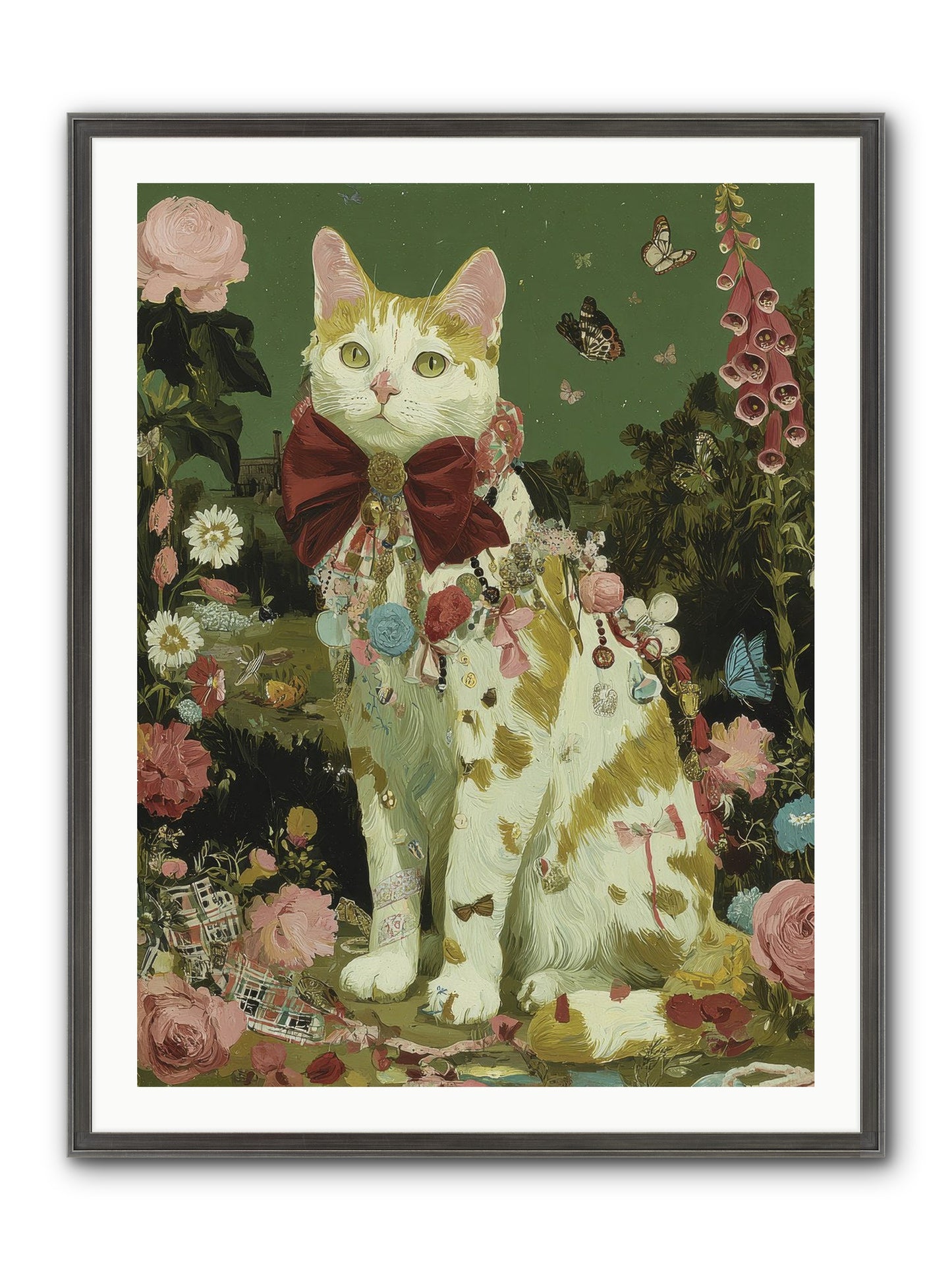 The Painted Path Framed Print - Slimwoods Black/Silver 30x40