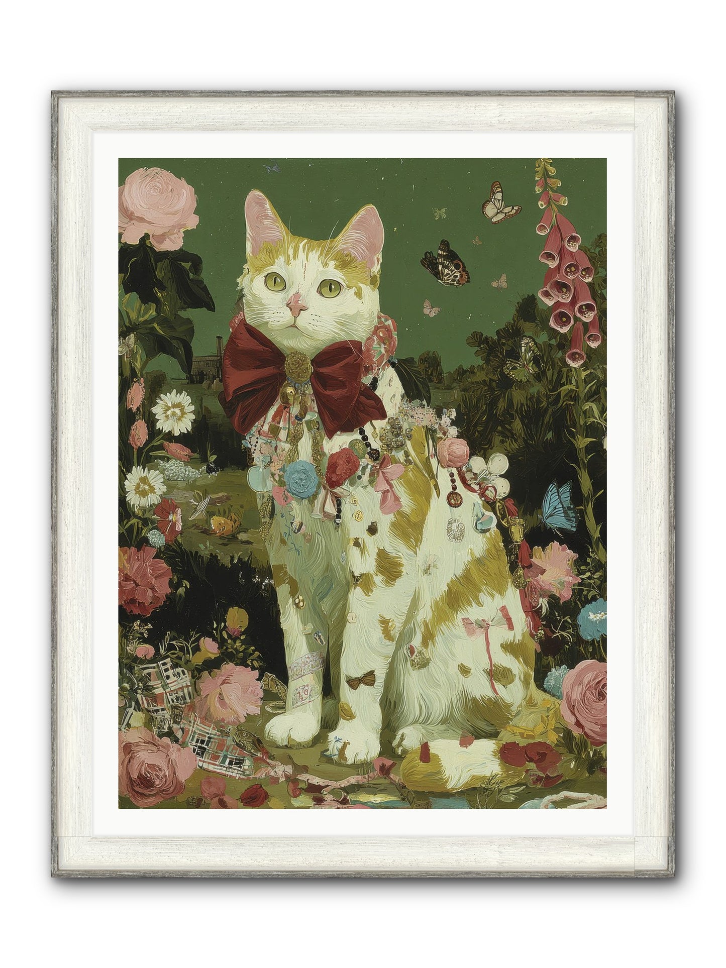 The Painted Path Framed Print - Driftwood White 36x48