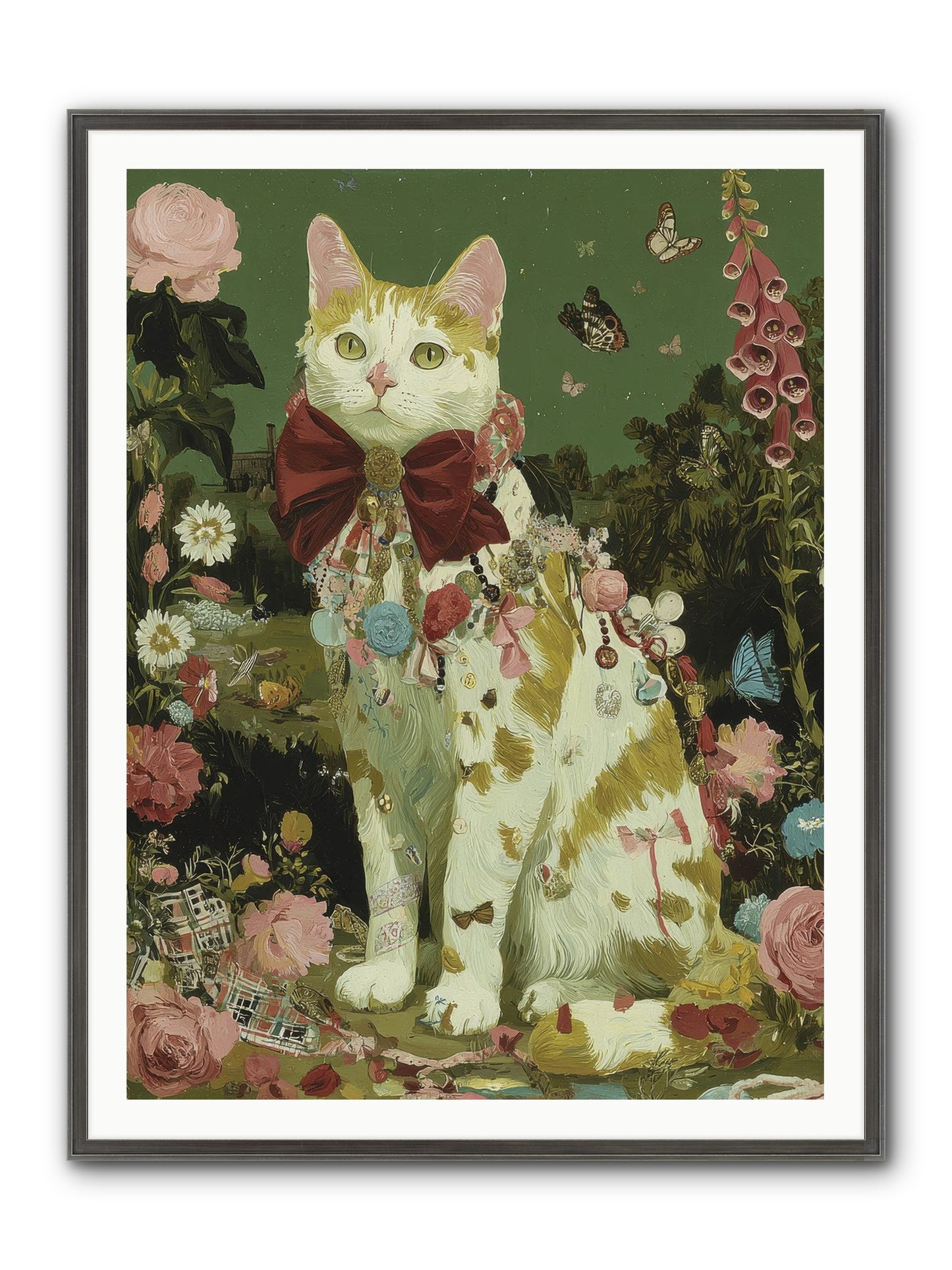 The Painted Path Framed Print - Slimwoods Black/Silver 36x48