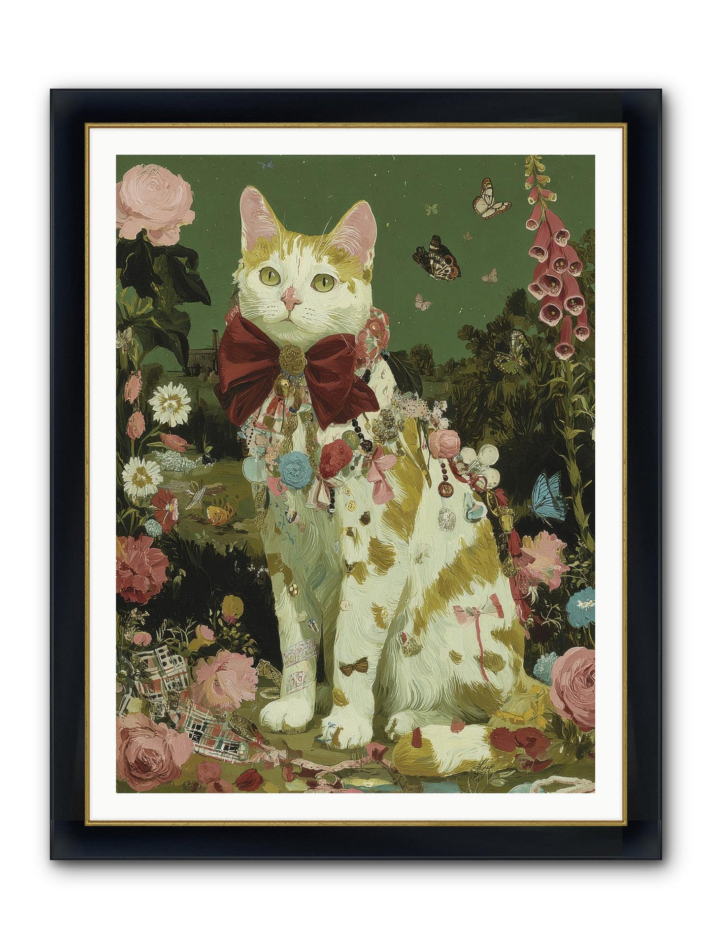 The Painted Path Framed Print - Wide Black w/Gold 36x48