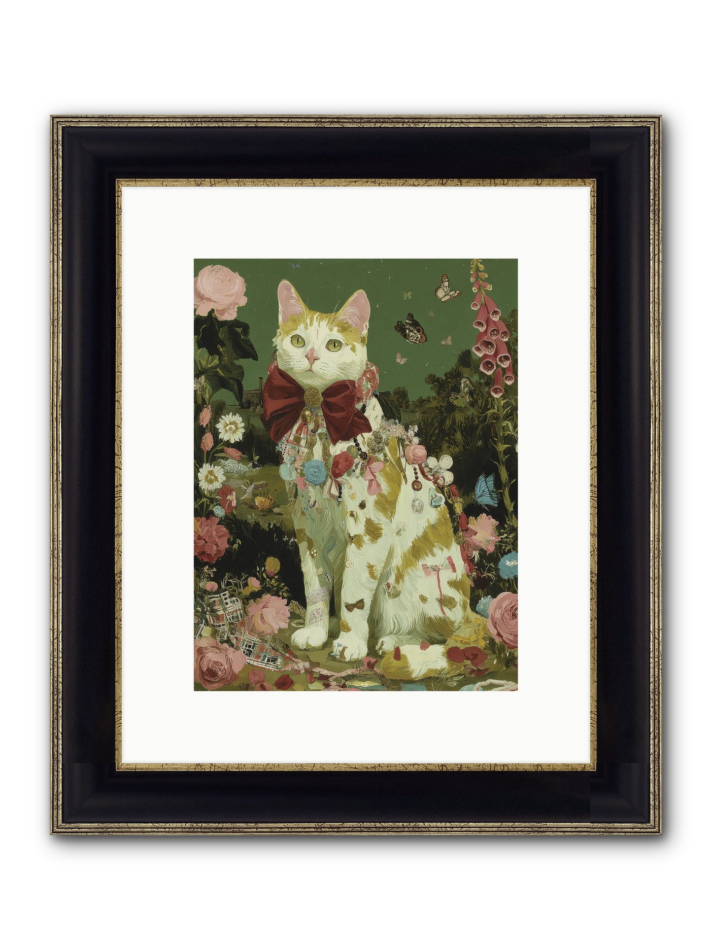 The Painted Path Framed Print - Black & Gold 9x12