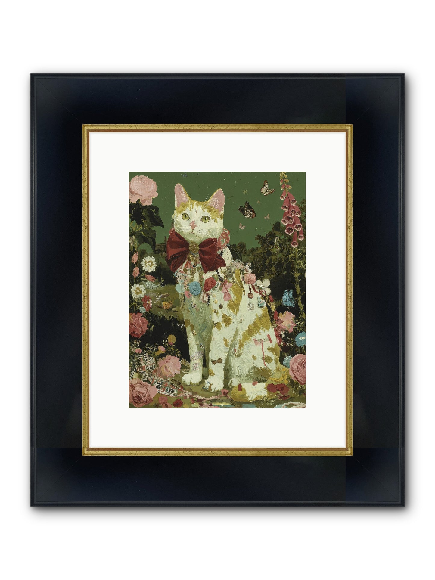 The Painted Path Framed Print - Wide Black w/Gold 9x12