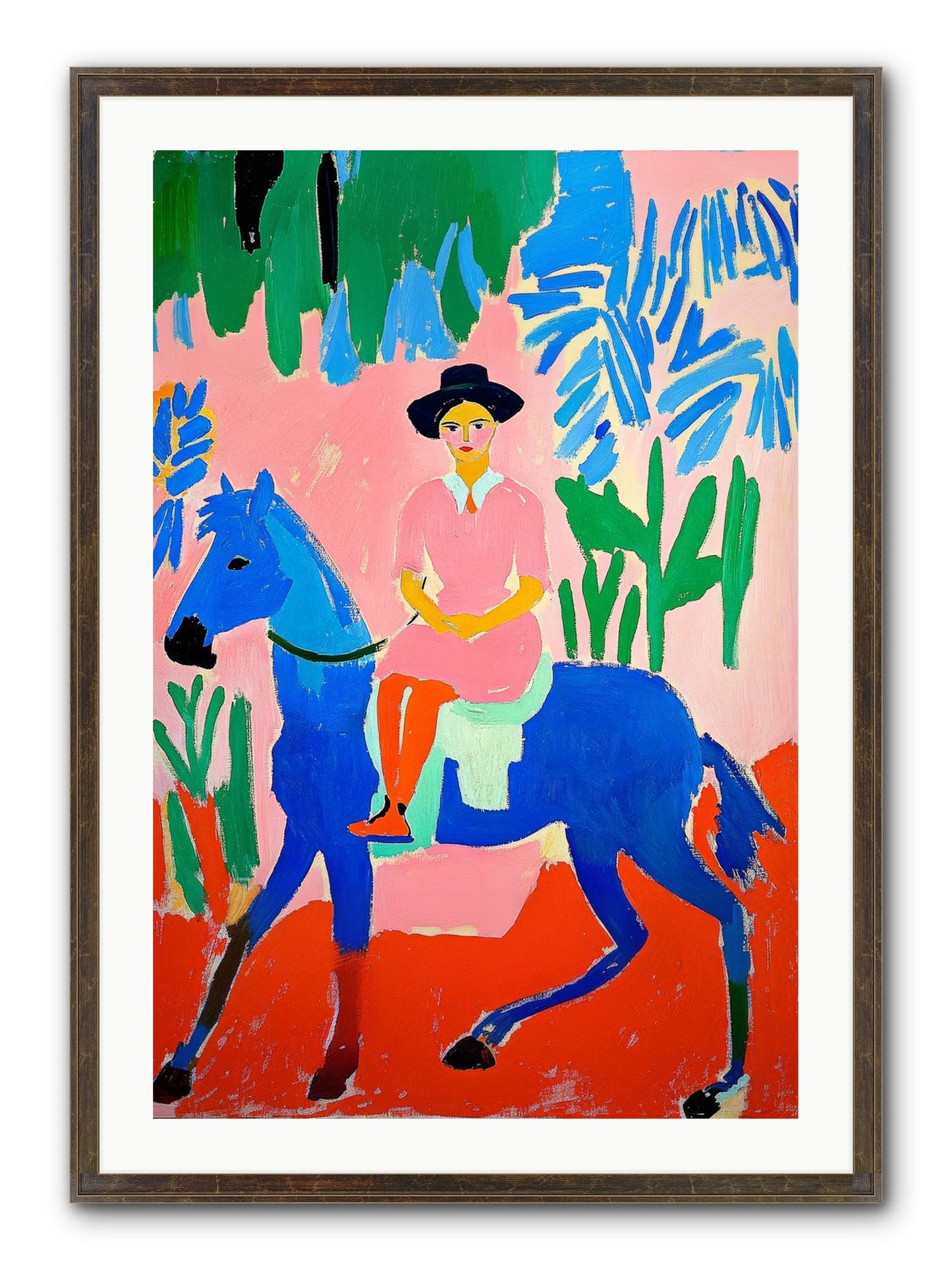 The Painted Road Framed Print - Slimwoods Black/Gold 24x36