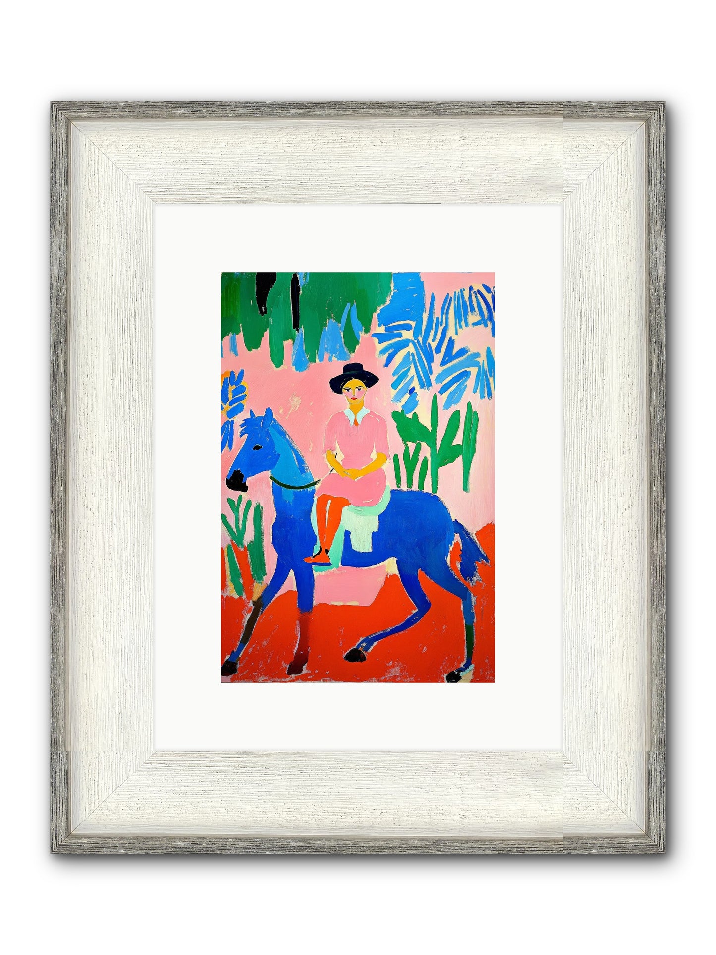 The Painted Road Framed Print - Driftwood White 8x12