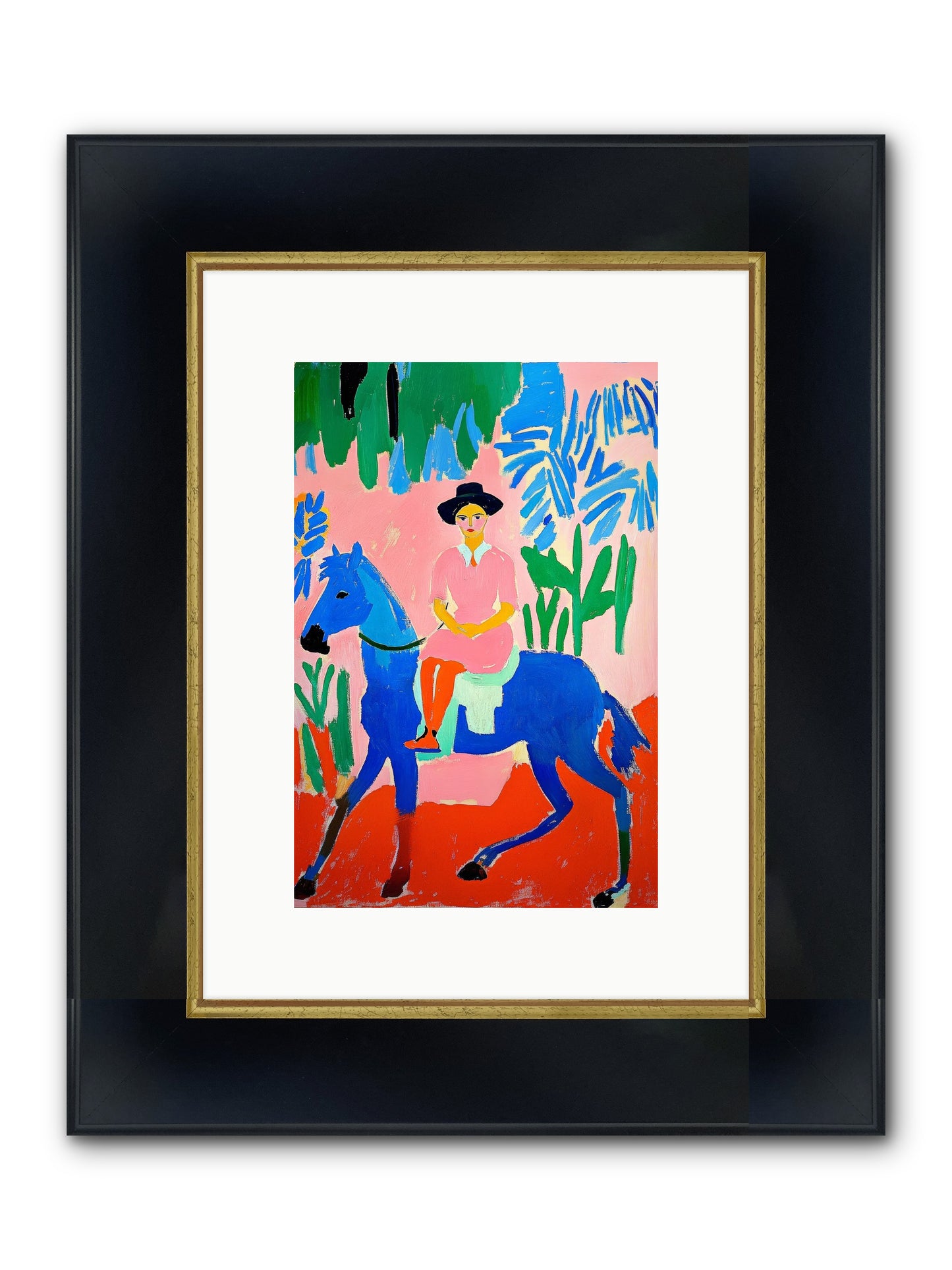 The Painted Road Framed Print - Wide Black w/Gold 8x12