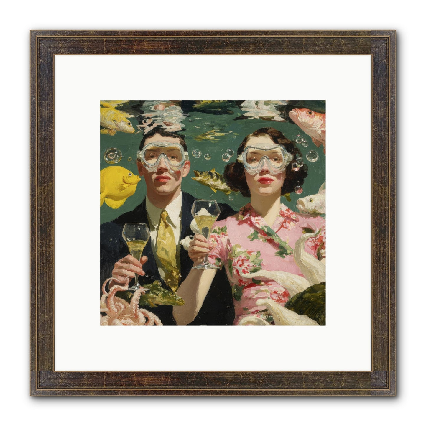 The Pale Velvet Passport Framed Print - Slimwoods Black/Gold 10x10