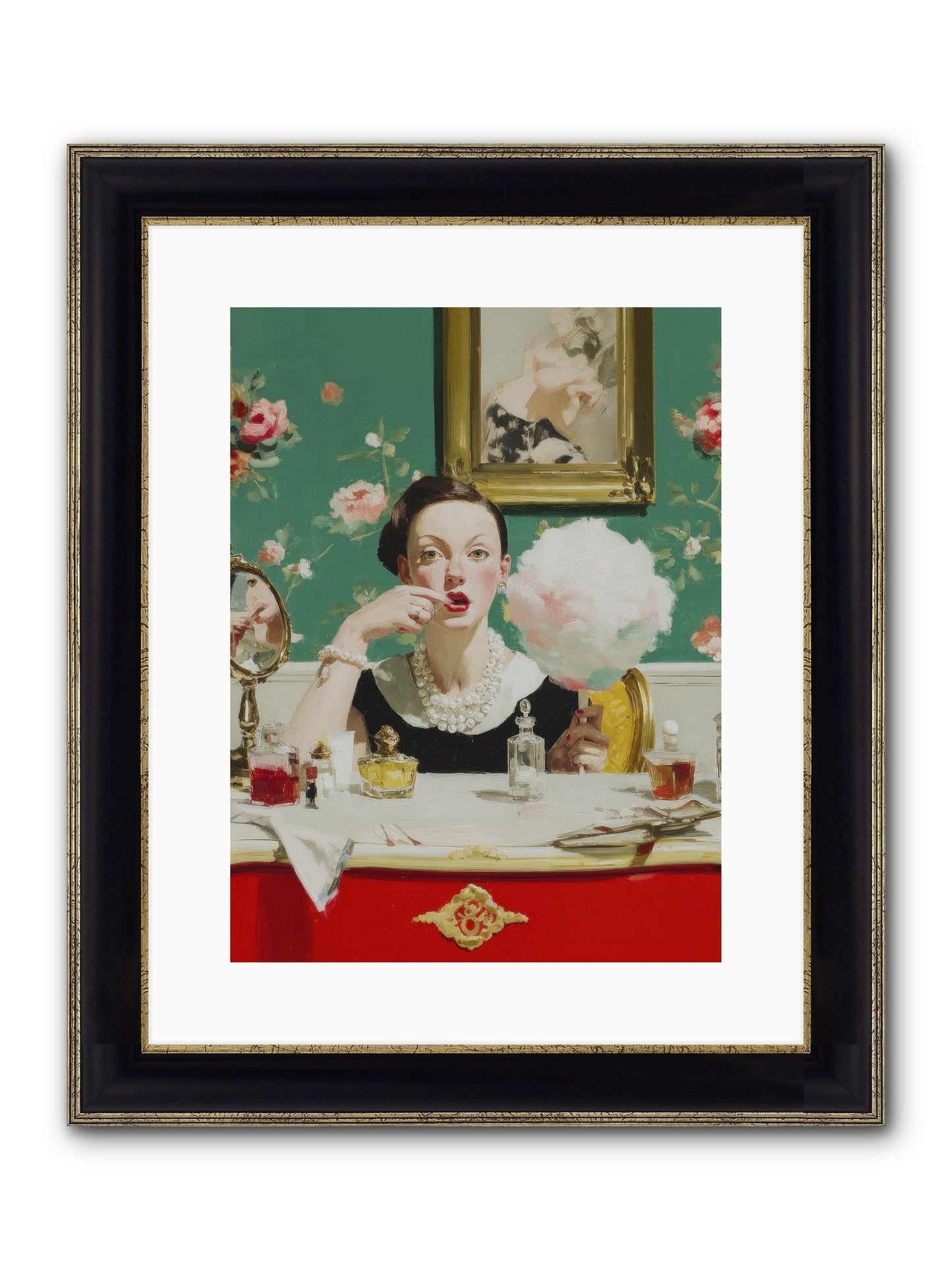 The Parlour Of Lost Accessories Framed Print - Black & Gold 12x16