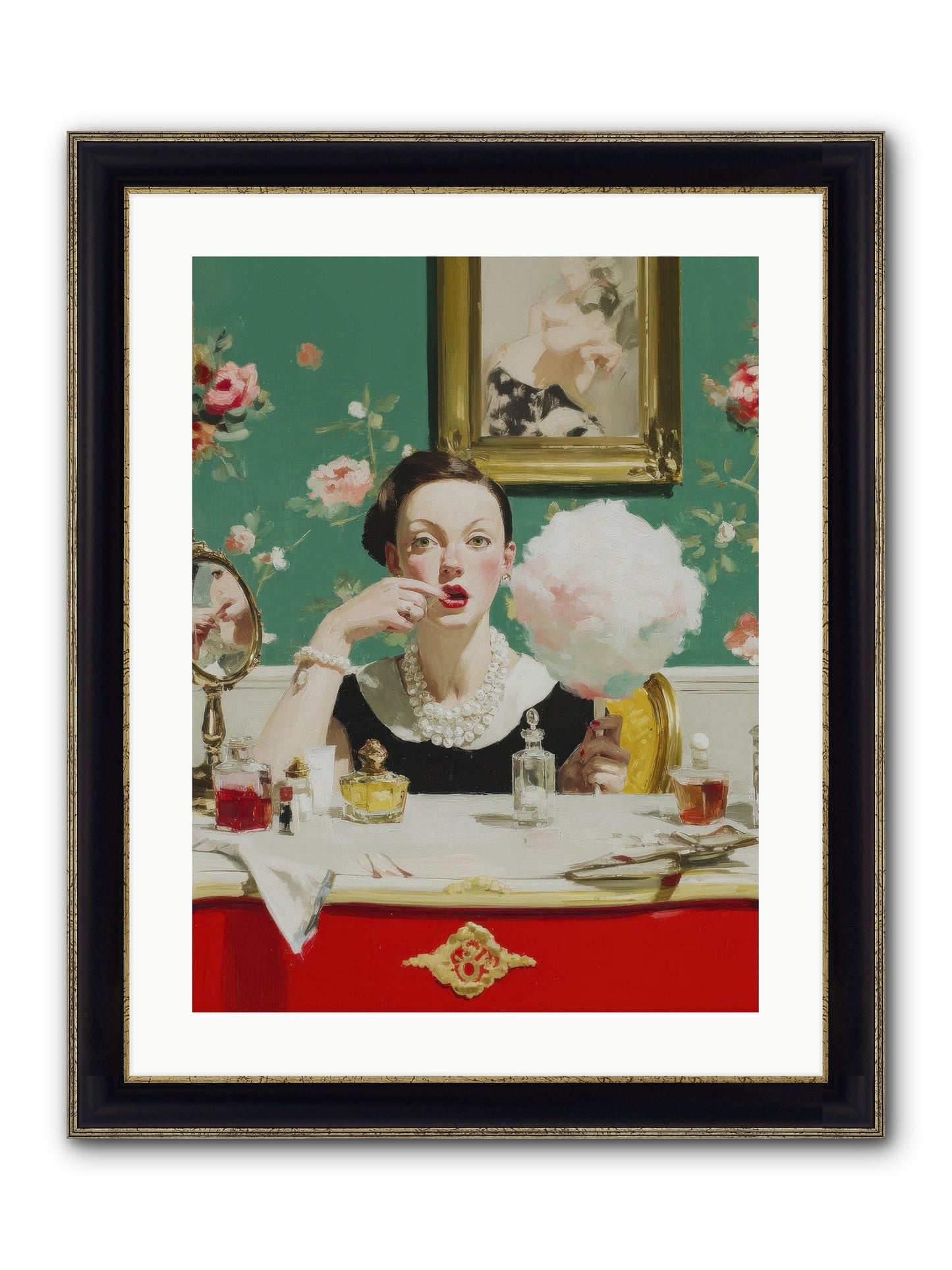 The Parlour Of Lost Accessories Framed Print - Black & Gold 18x24