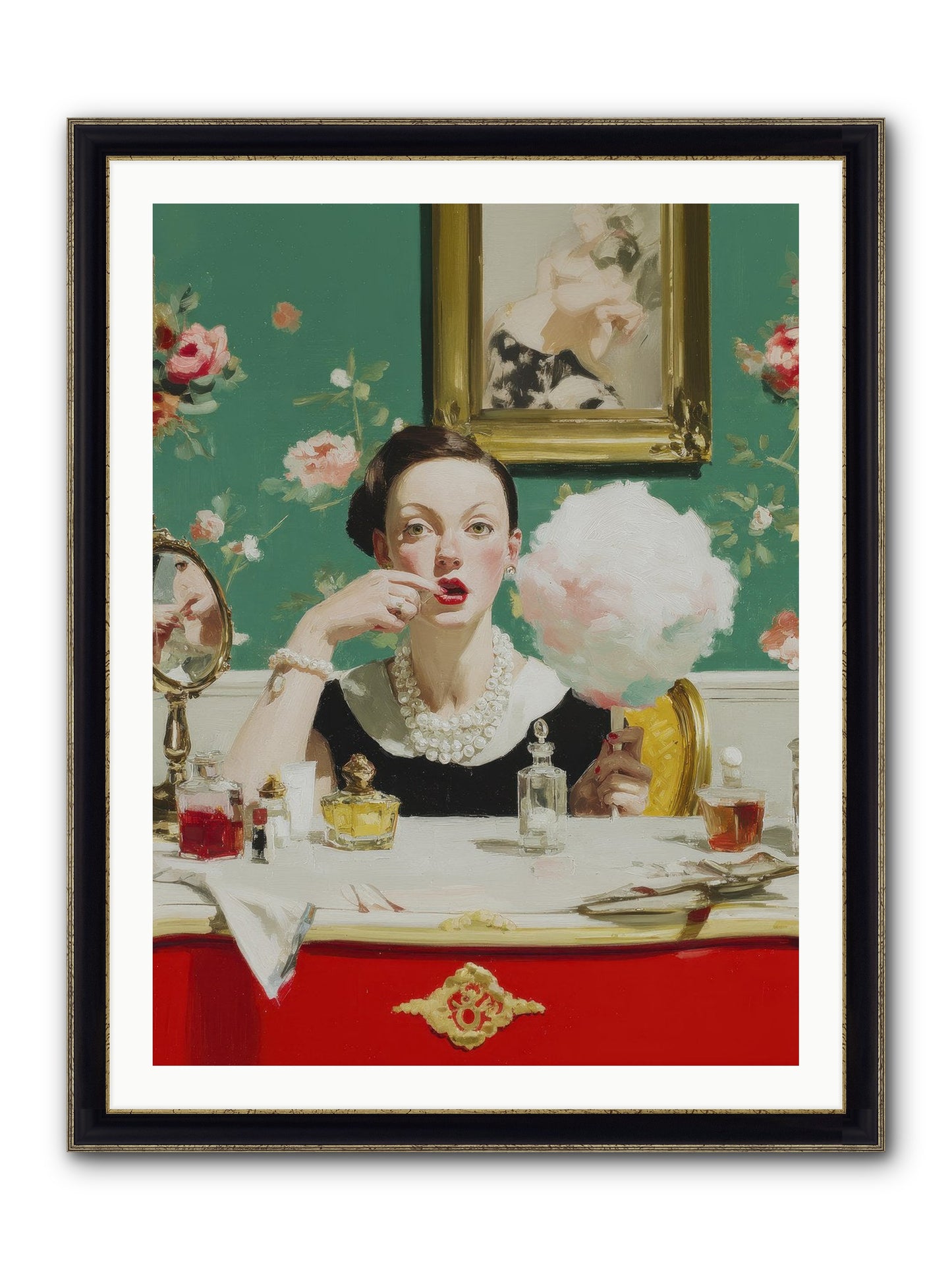 The Parlour Of Lost Accessories Framed Print - Black & Gold 30x40
